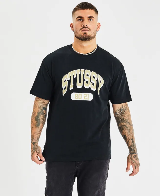 Stussy College T-Shirt Black sold by Neverland