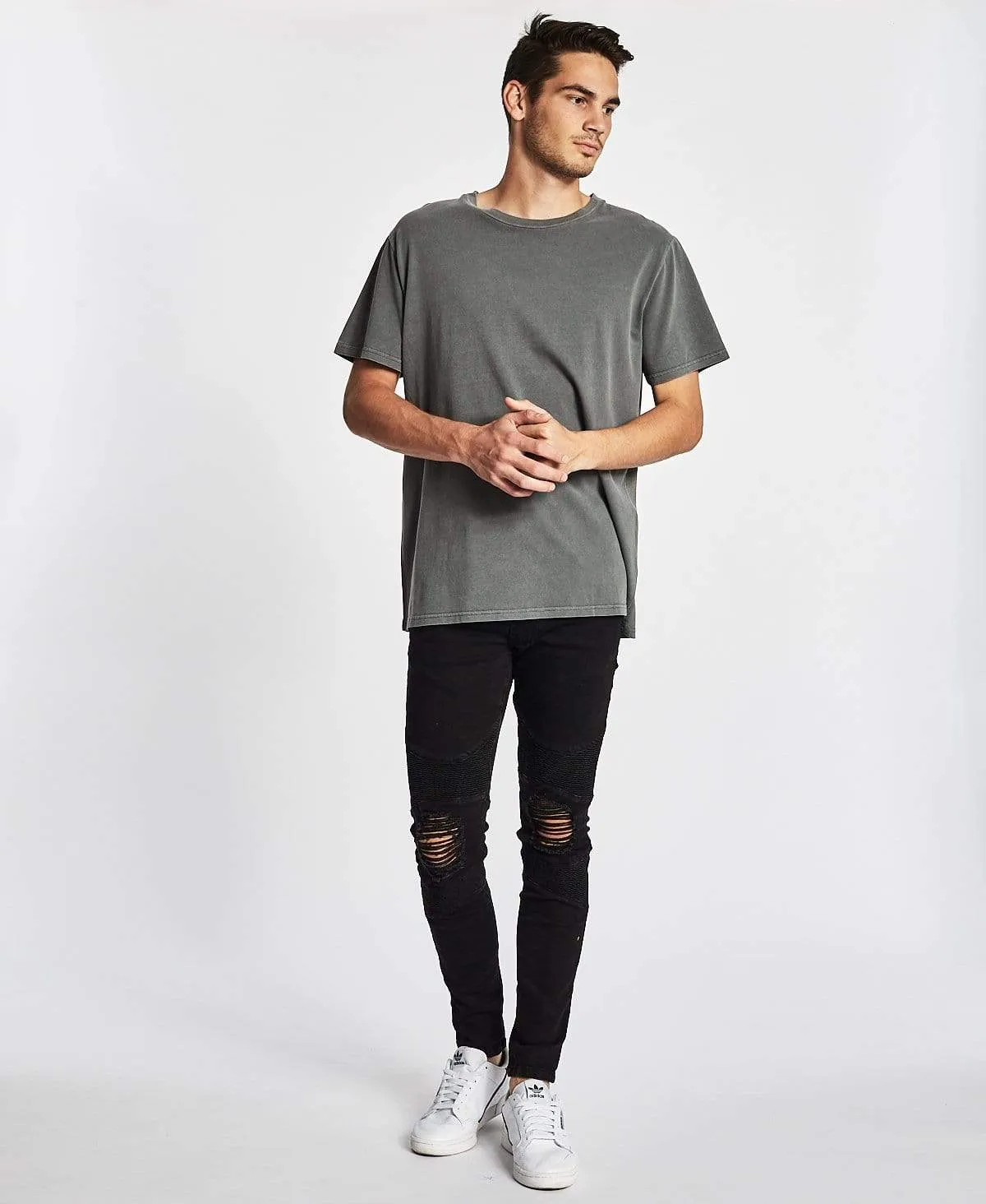 Basic Box Fit T-Shirt Steel Grey sold by Neverland product image thumbnail 4