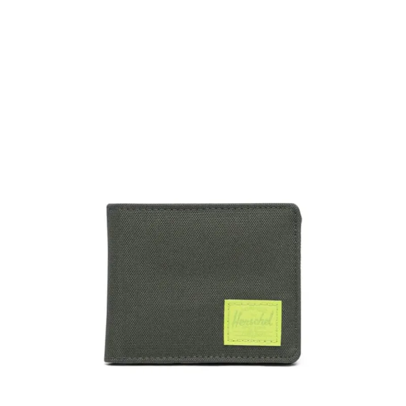 Roy RFID Wallet Dark Olive/Lime Green sold by Neverland