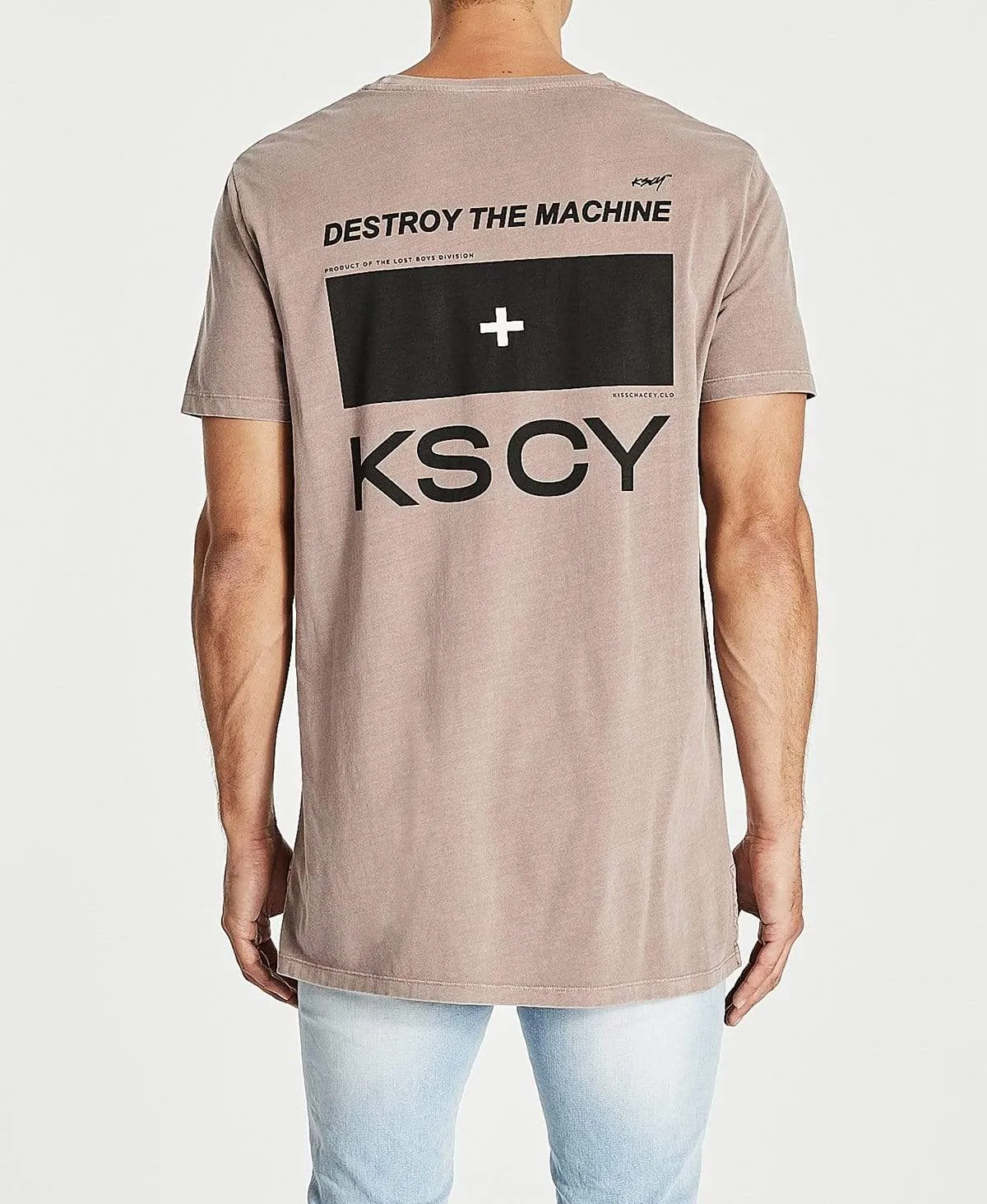 Machinery Step Hem T-Shirt Pigment Shadow Mauve sold by Neverland