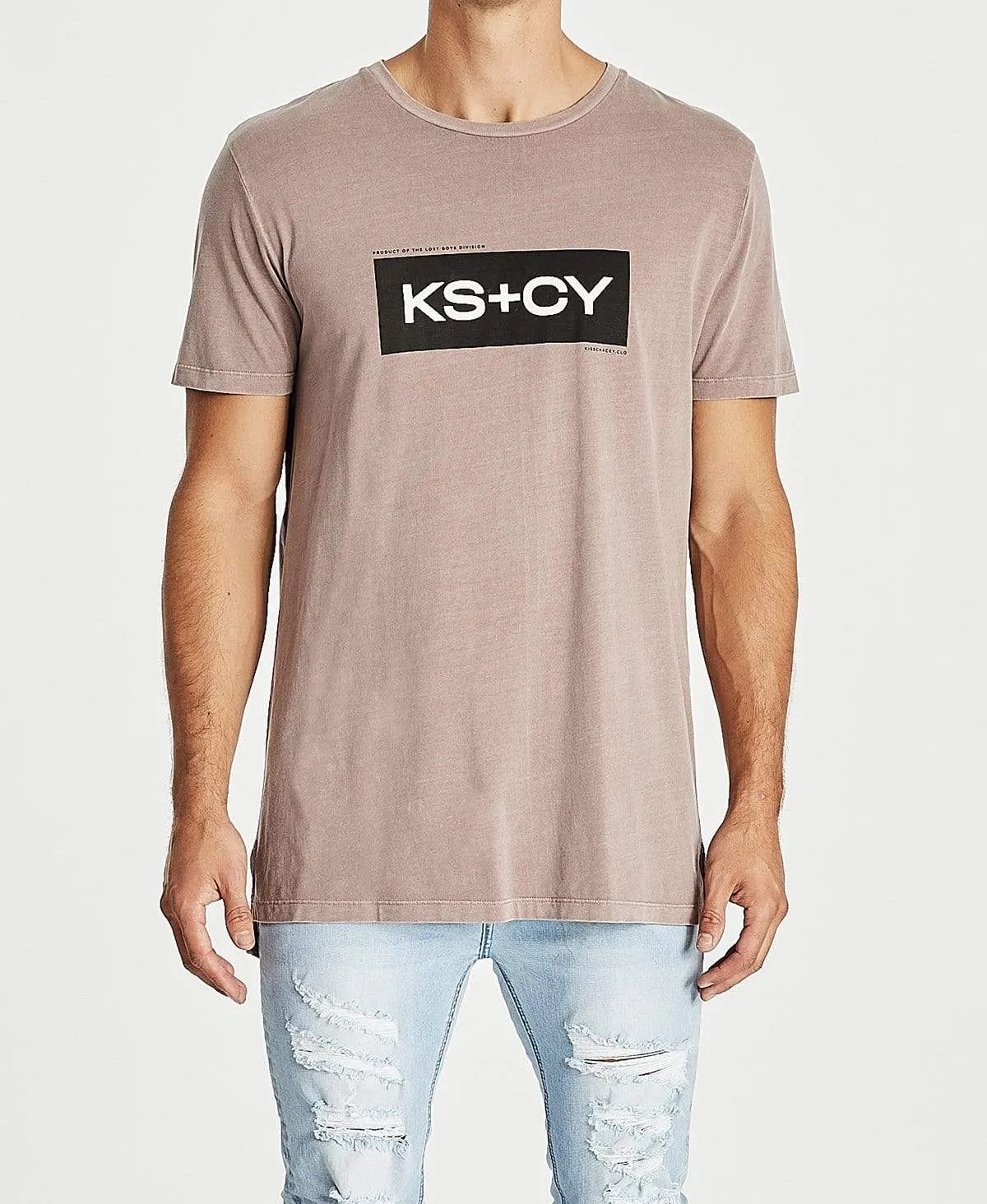 Machinery Step Hem T-Shirt Pigment Shadow Mauve sold by Neverland product image thumbnail 2