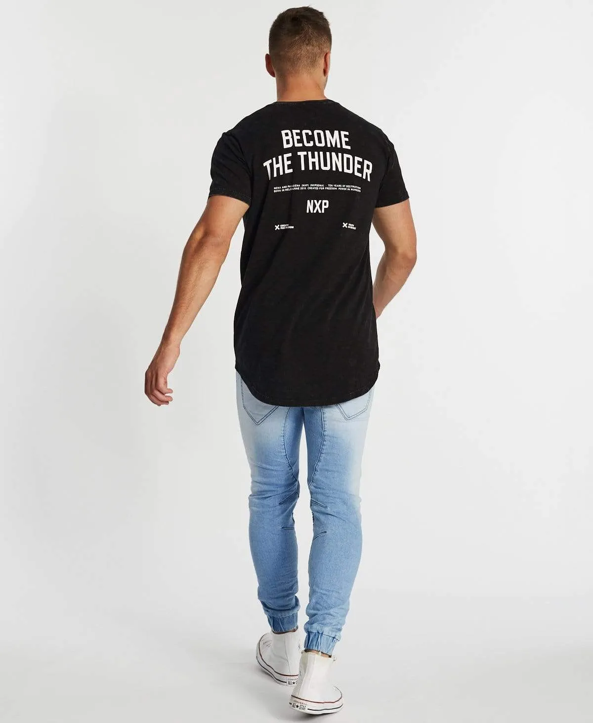 Quiet Storm Cape Back T-Shirt Acid Black sold by Neverland product image thumbnail 3