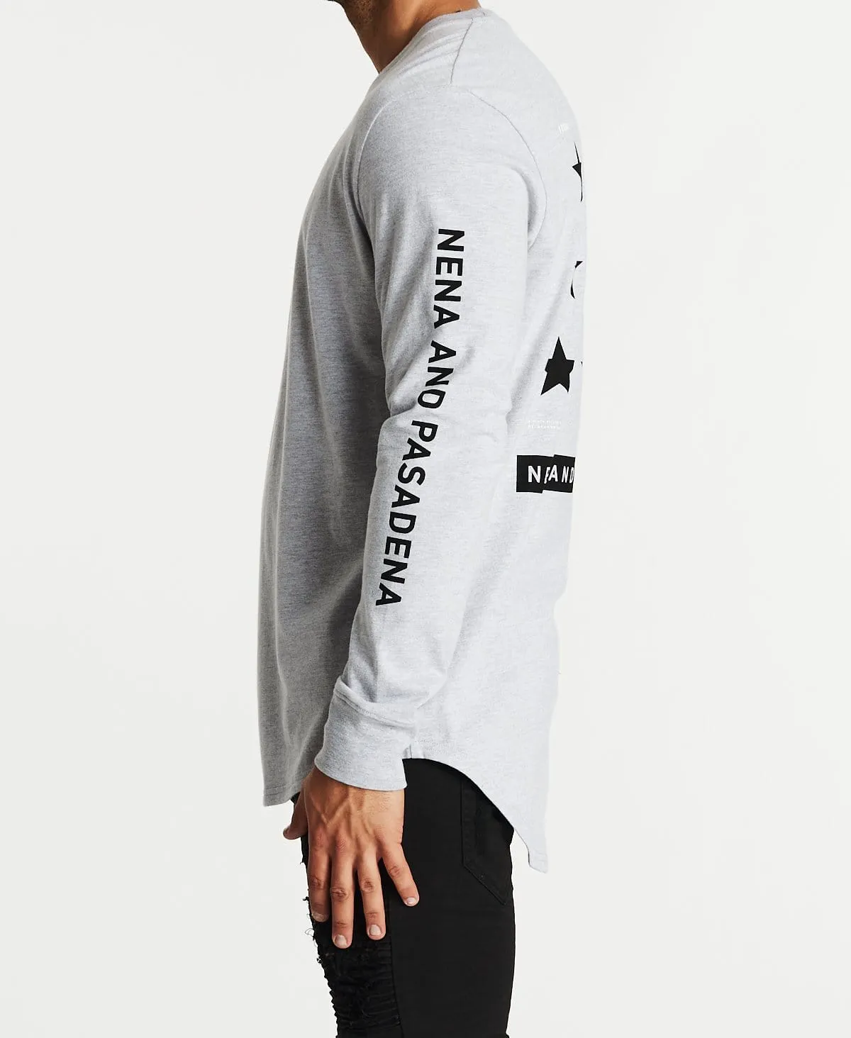 Reputations Cape Back Long Sleeve T-Shirt Grey Marle sold by Neverland product image thumbnail 4