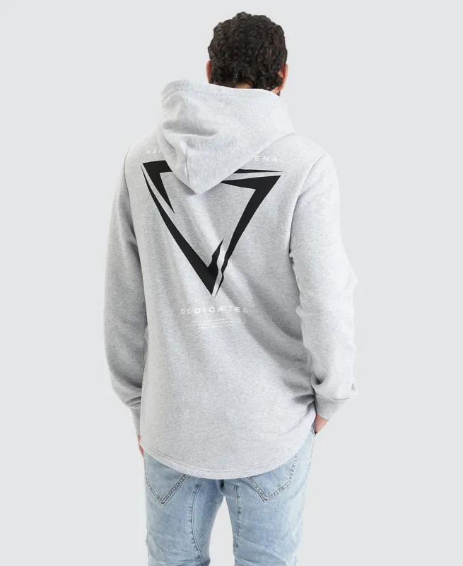 Eight Rank Hooded Dual Curved Jumper Grey Marle sold by Neverland