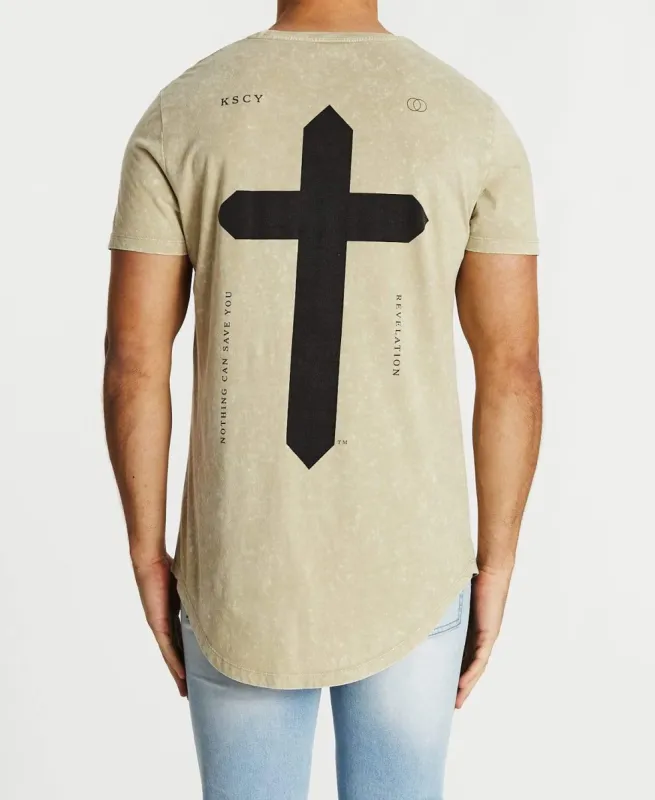 Saviour Dual Curved T-Shirt Acid Sand sold by Neverland