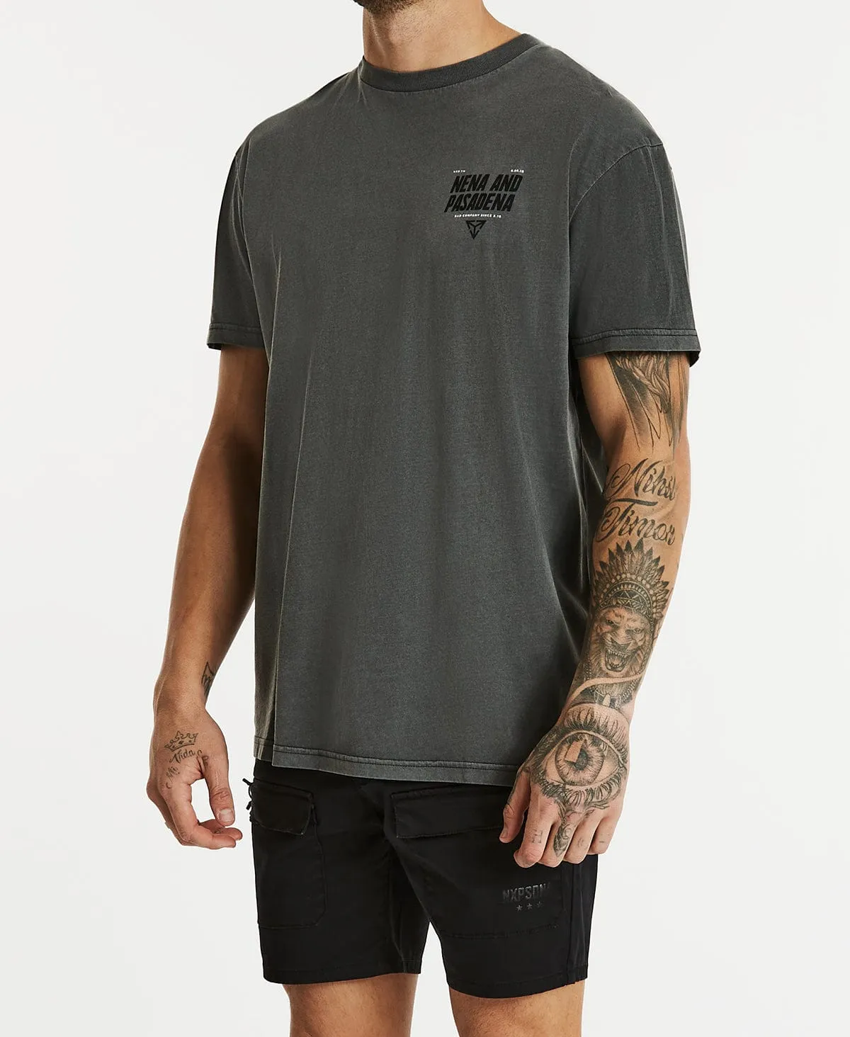 Someplace Relaxed T-Shirt Pigment Charcoal sold by Neverland product image thumbnail 5