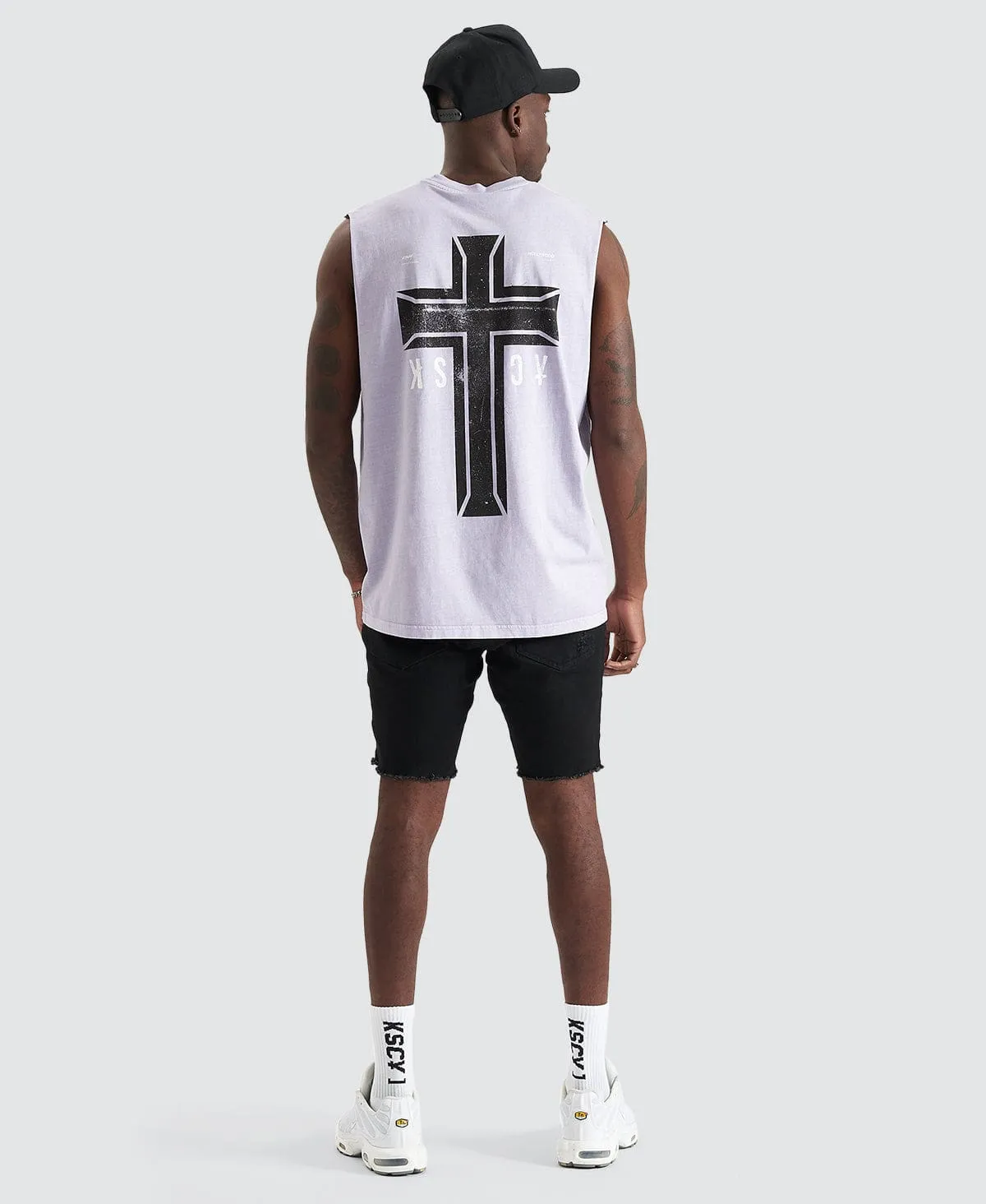 Mortals Relaxed Fit Muscle Tee Pigment Cosmic Sky sold by Neverland product image thumbnail 4