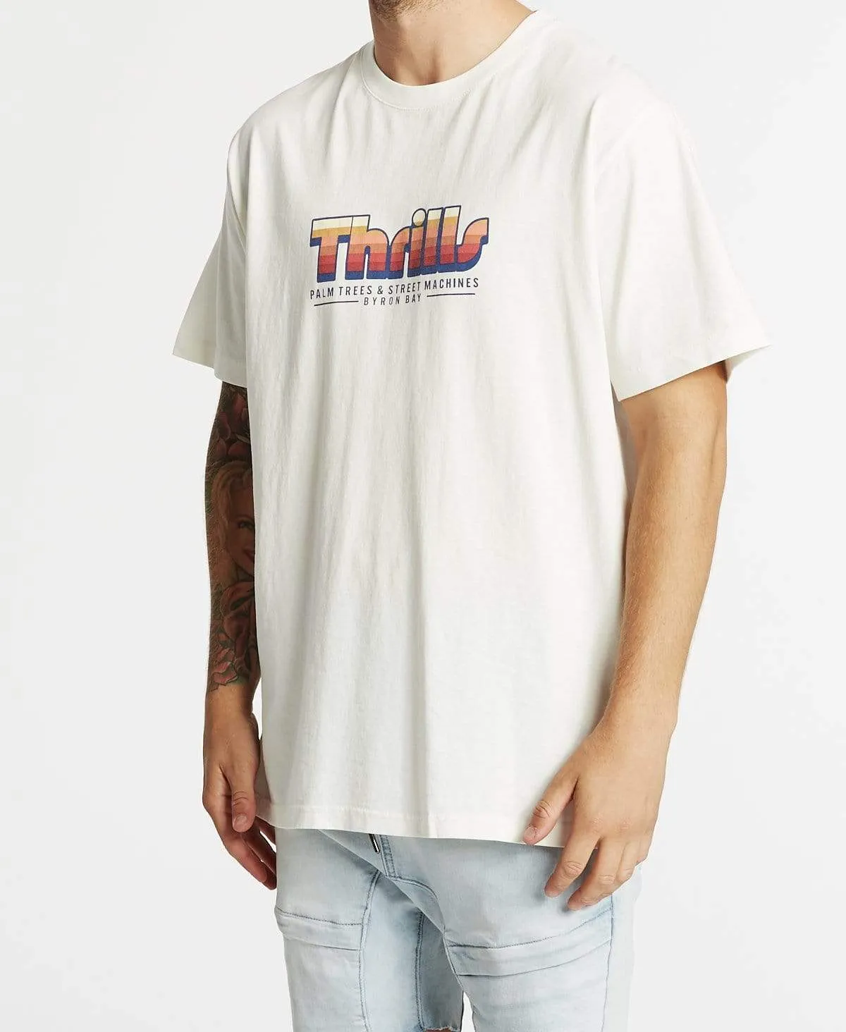 Thrills Mxing Merch Fit T-Shirt Dirty White sold by Neverland product image thumbnail 3