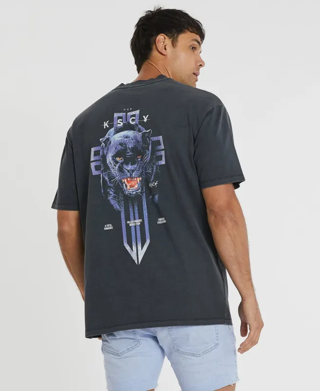 Perception Heavy Box Fit T-Shirt Anthracite Black sold by Neverland