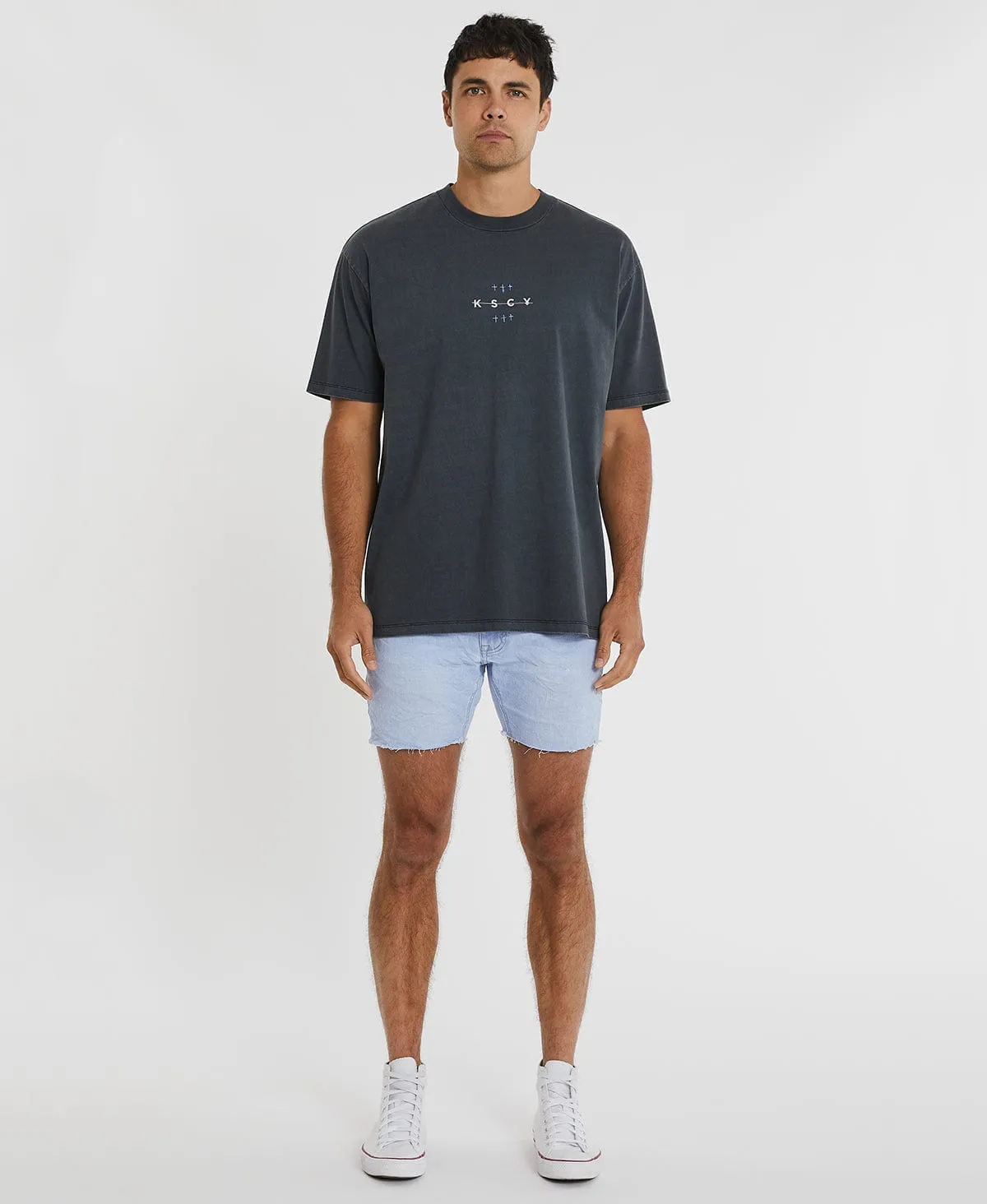 Perception Heavy Box Fit T-Shirt Anthracite Black sold by Neverland product image thumbnail 4