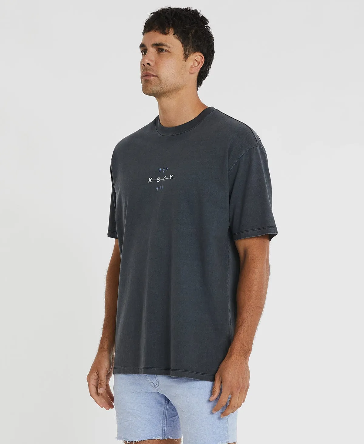 Perception Heavy Box Fit T-Shirt Anthracite Black sold by Neverland product image thumbnail 3