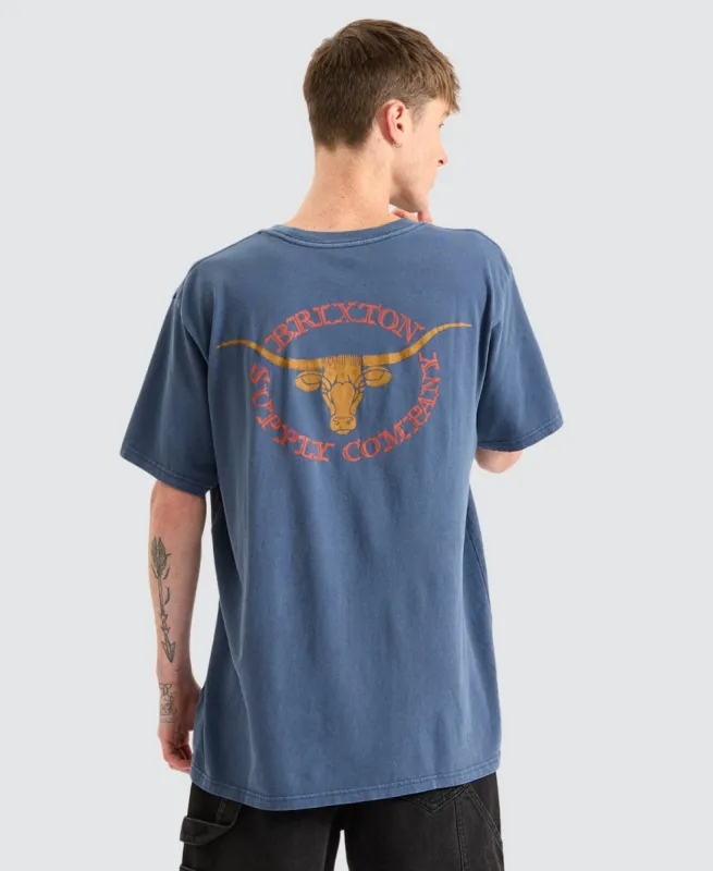 Boswell T-Shirt Washed Navy sold by Neverland