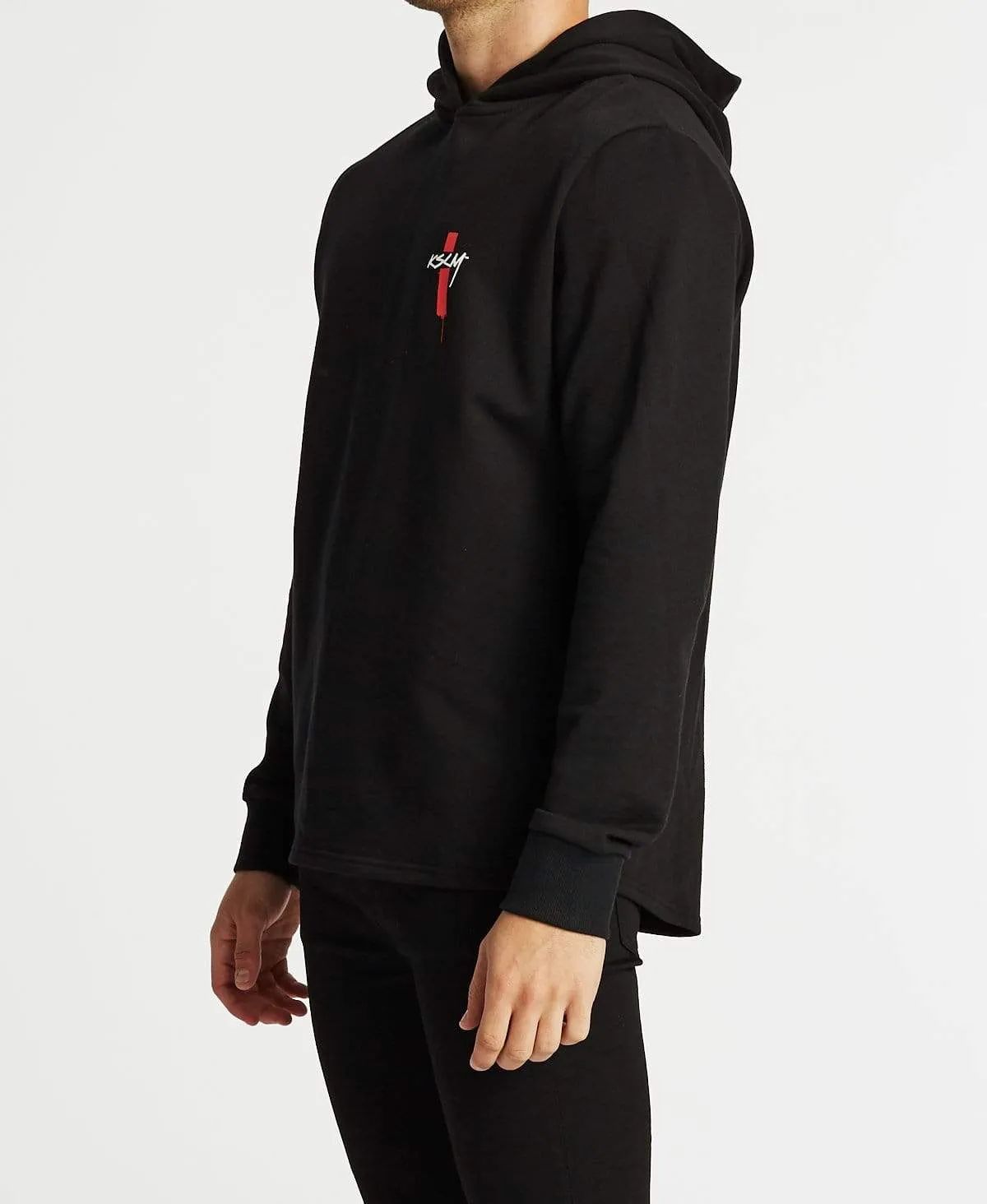 Higher Scoop Back Hoodie Jet Black sold by Neverland product image thumbnail 3