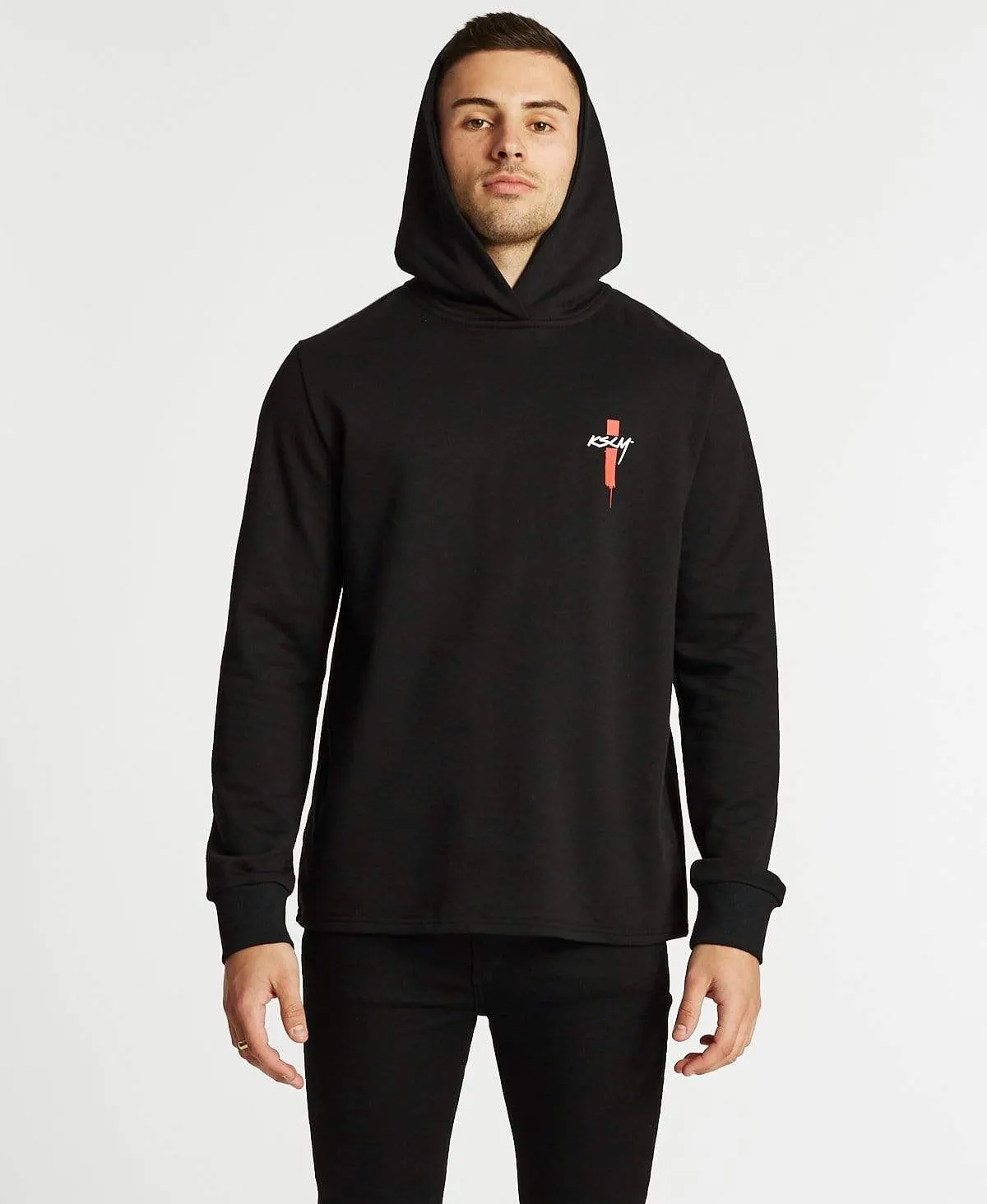 Higher Scoop Back Hoodie Jet Black sold by Neverland product image thumbnail 4