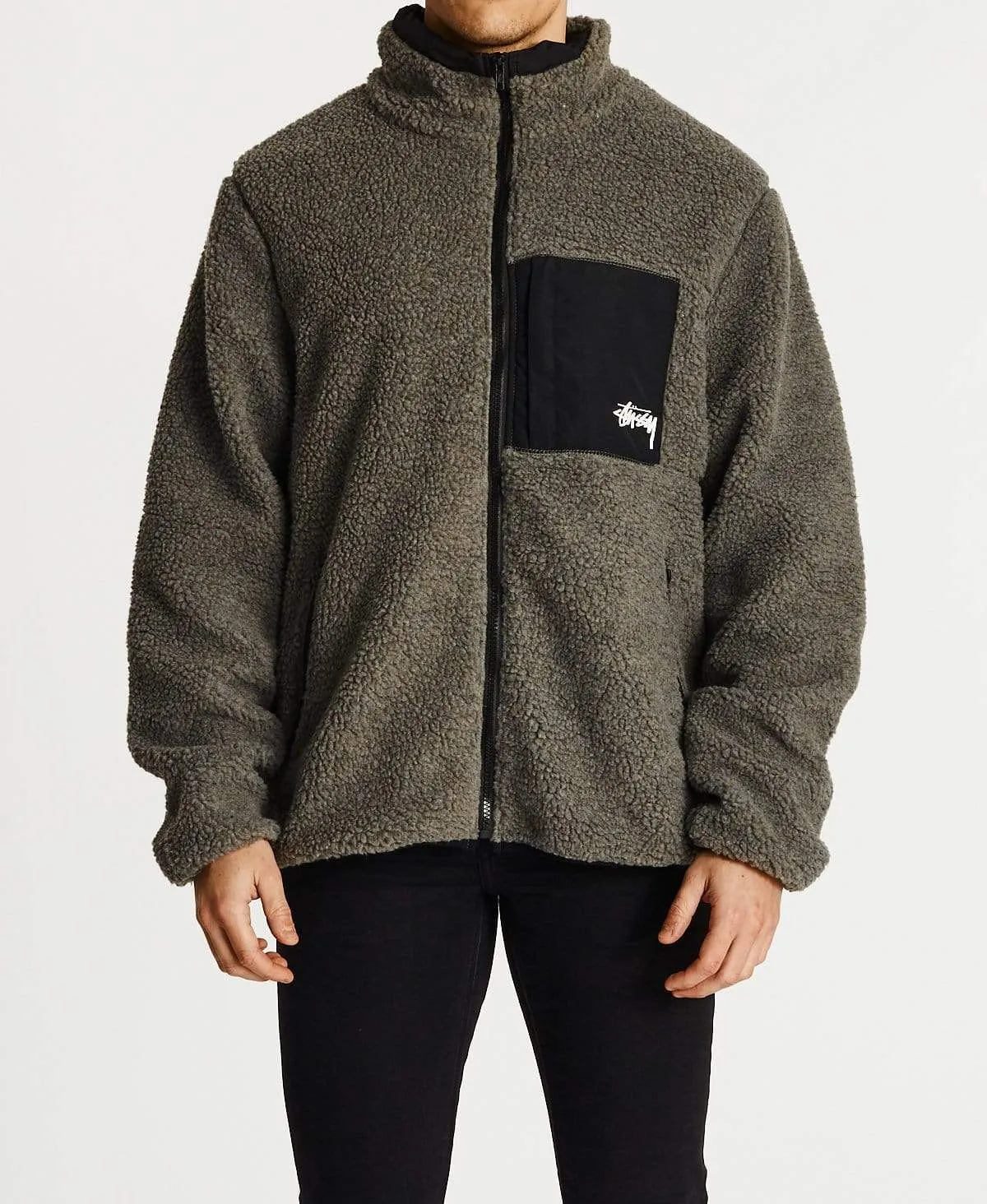 Stussy Sherpa Jacket Grey Marle sold by Neverland product image thumbnail 4