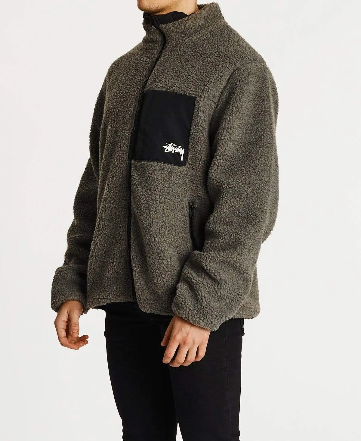 Stussy Sherpa Jacket Grey Marle sold by Neverland product image thumbnail 5