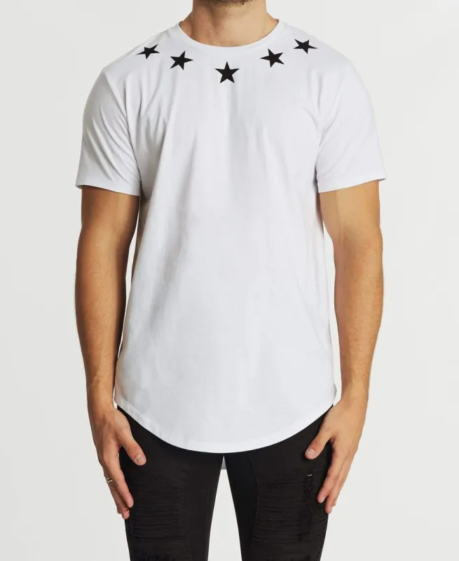 La Star Dual Curved T-Shirt White sold by Neverland