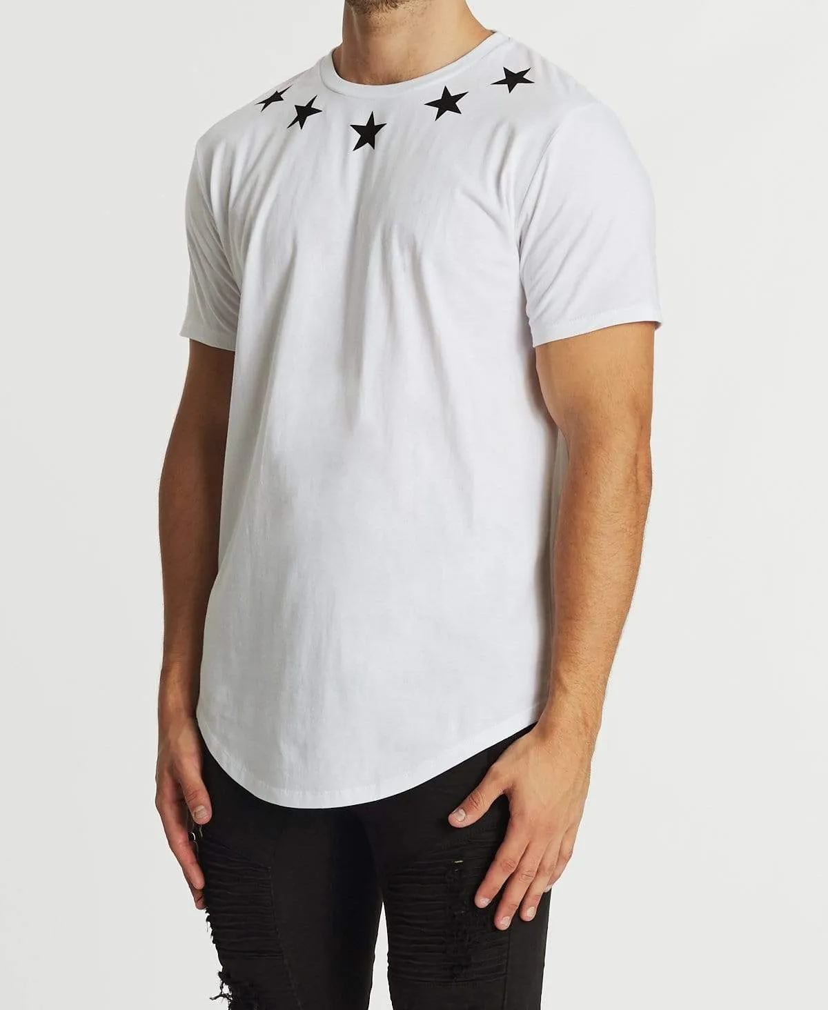 La Star Dual Curved T-Shirt White sold by Neverland product image thumbnail 3