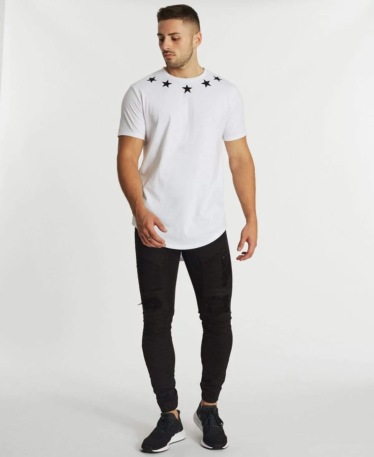 La Star Dual Curved T-Shirt White sold by Neverland product image thumbnail 4