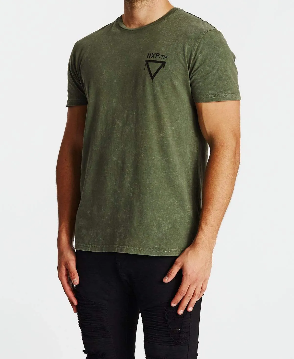 Lifeline Cape Back T-Shirt Acid Khaki sold by Neverland product image thumbnail 3