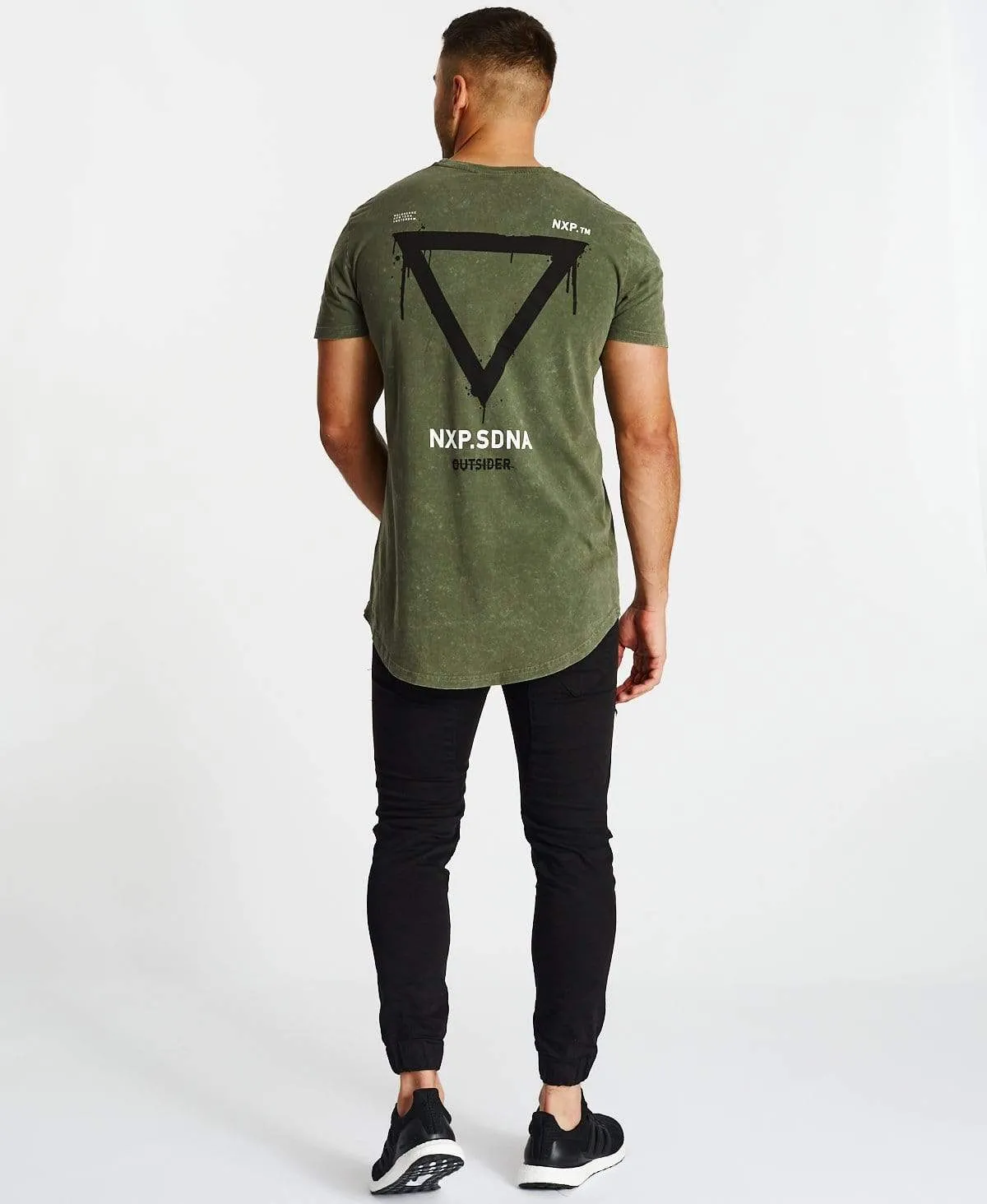 Lifeline Cape Back T-Shirt Acid Khaki sold by Neverland product image thumbnail 4