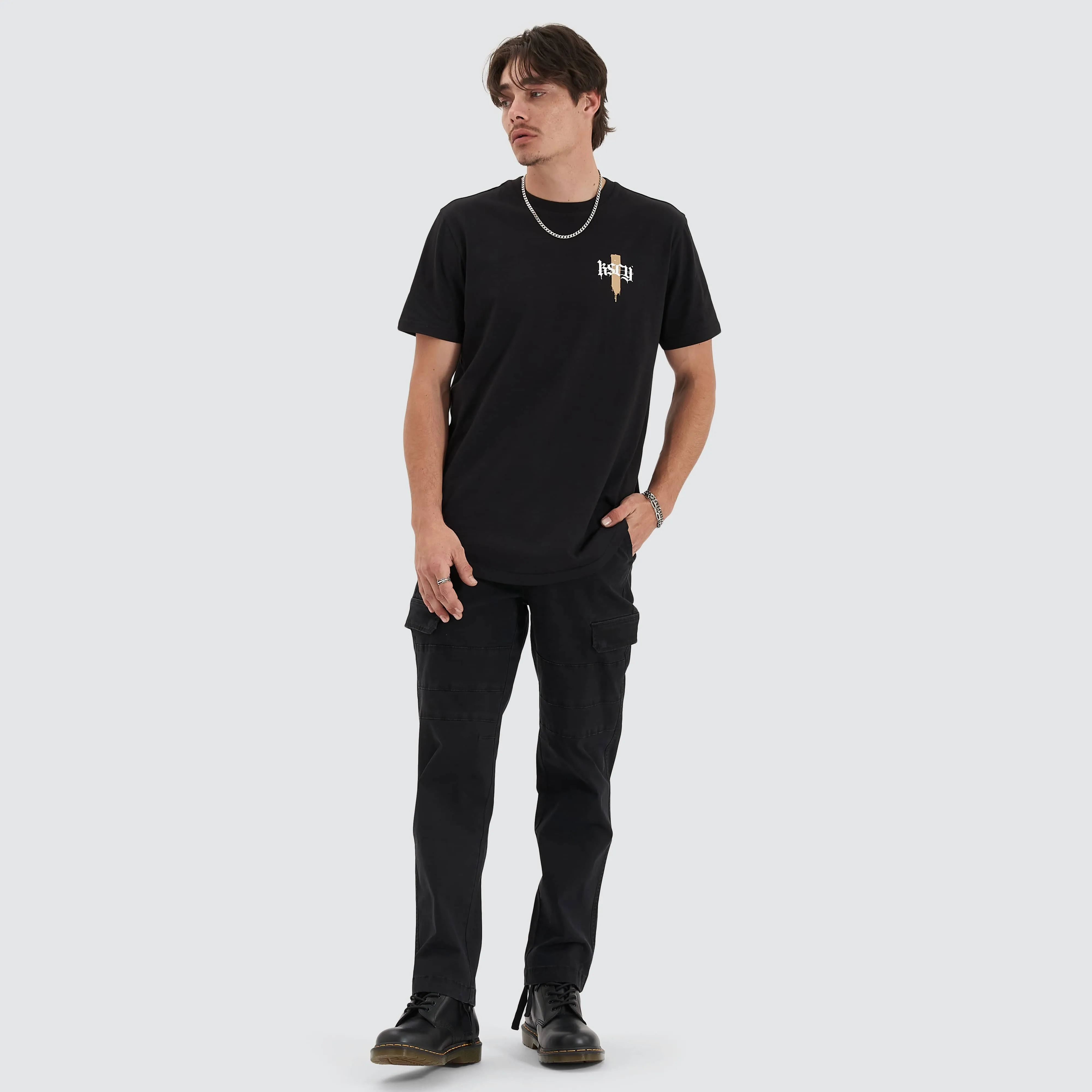 Strayverse Dual Curved Tee Jet Black sold by Neverland product image thumbnail 4