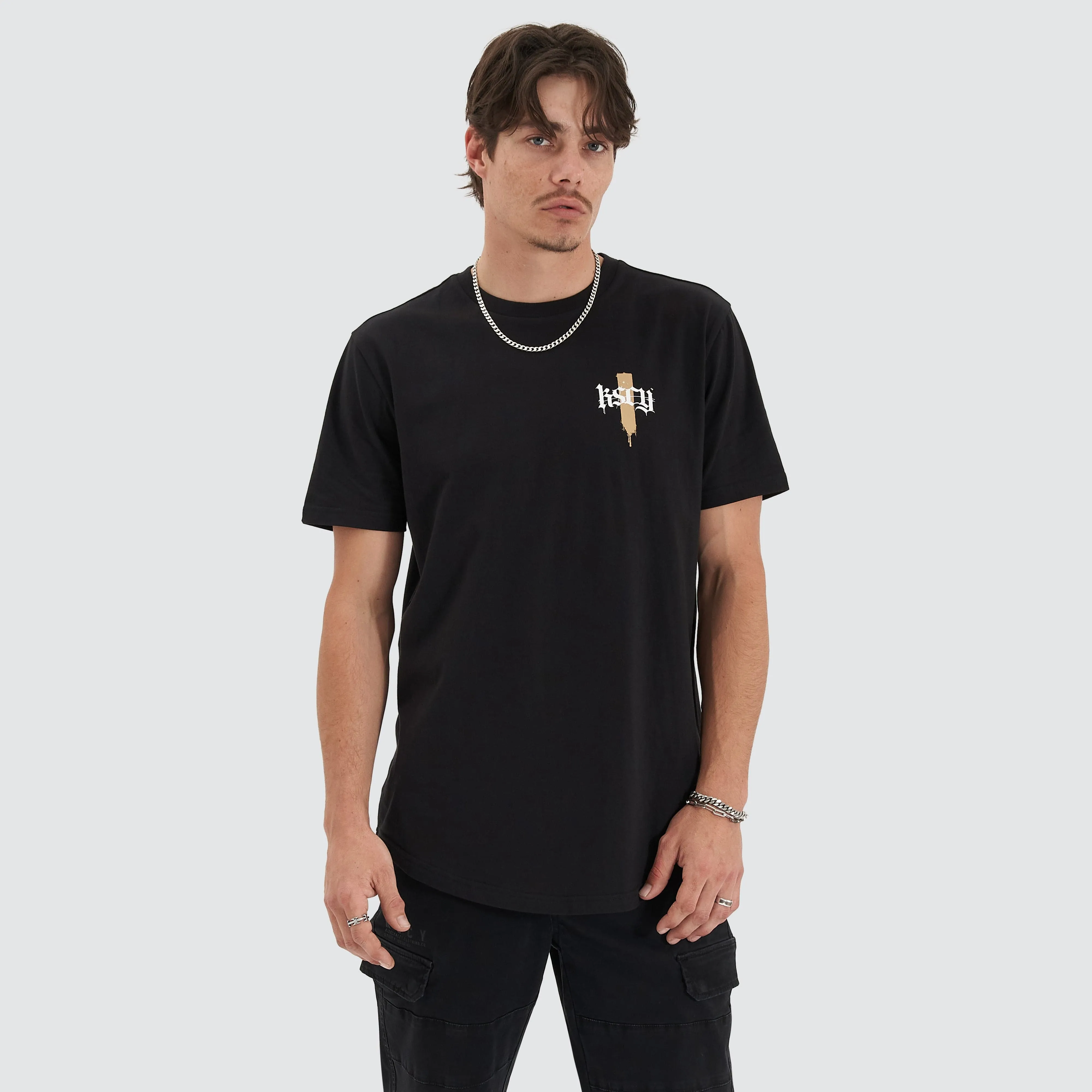 Strayverse Dual Curved Tee Jet Black sold by Neverland product image thumbnail 2