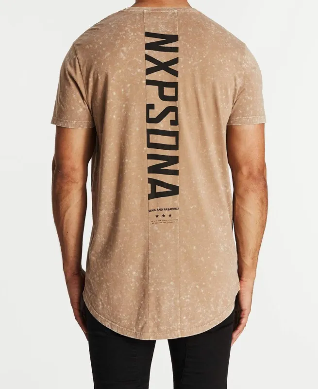 Heightened Cape Back T-Shirt Pigment Warm Taupe sold by Neverland