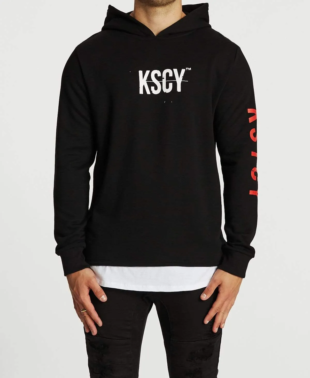 Live Life Layered Hoodie Jet Black sold by Neverland product image thumbnail 2