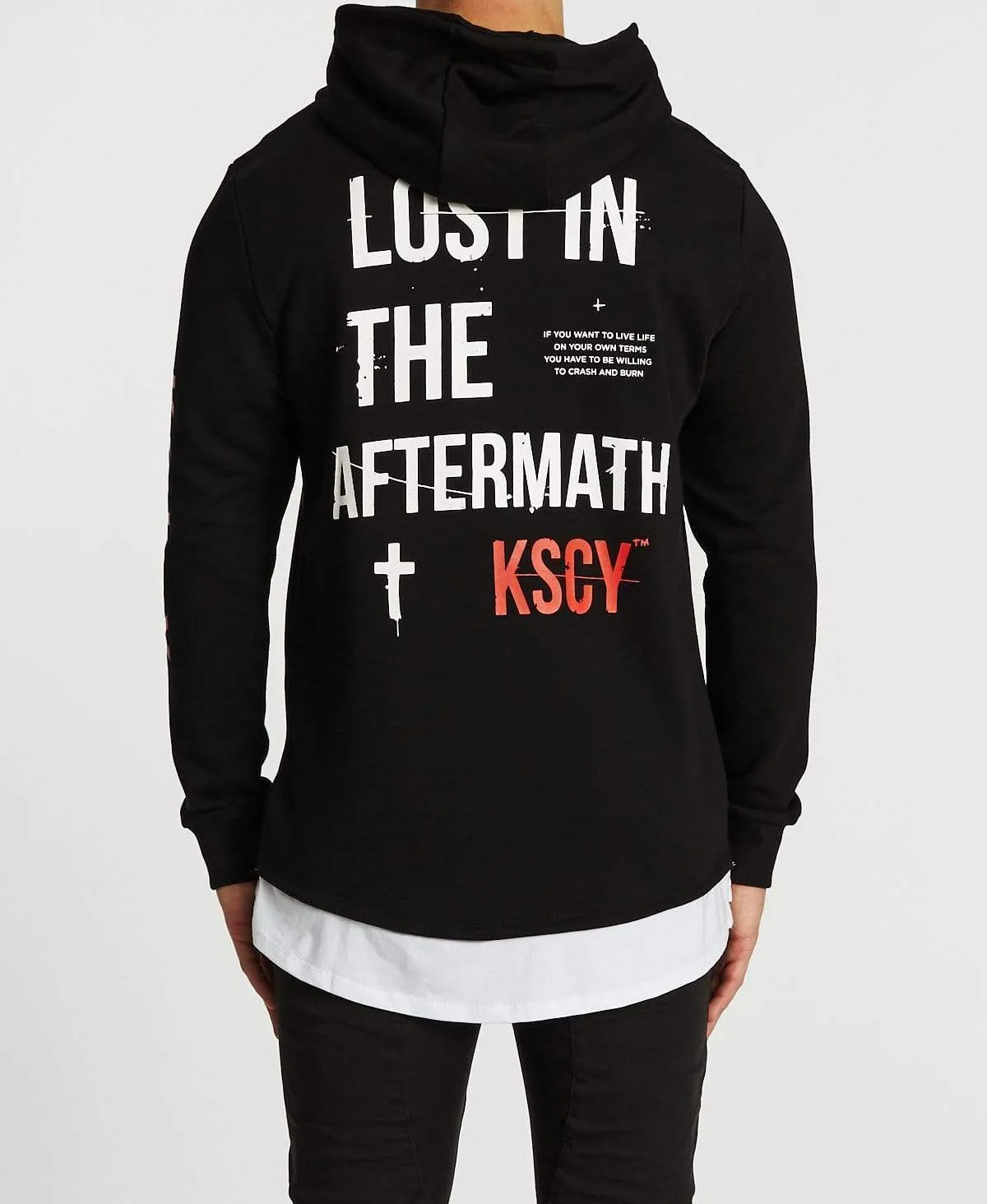 Live Life Layered Hoodie Jet Black sold by Neverland