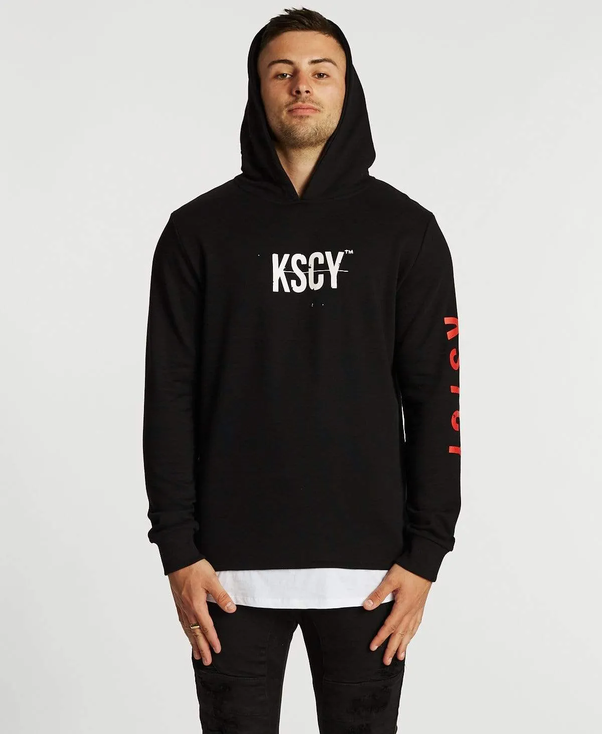 Live Life Layered Hoodie Jet Black sold by Neverland product image thumbnail 4