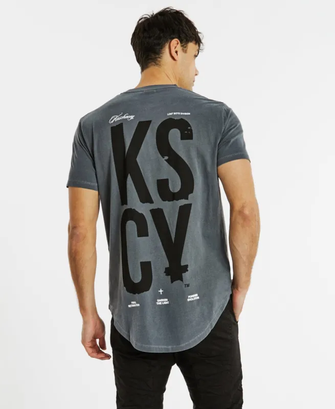 California Dual Curved T-Shrt Pigment Castlerock Grey sold by Neverland