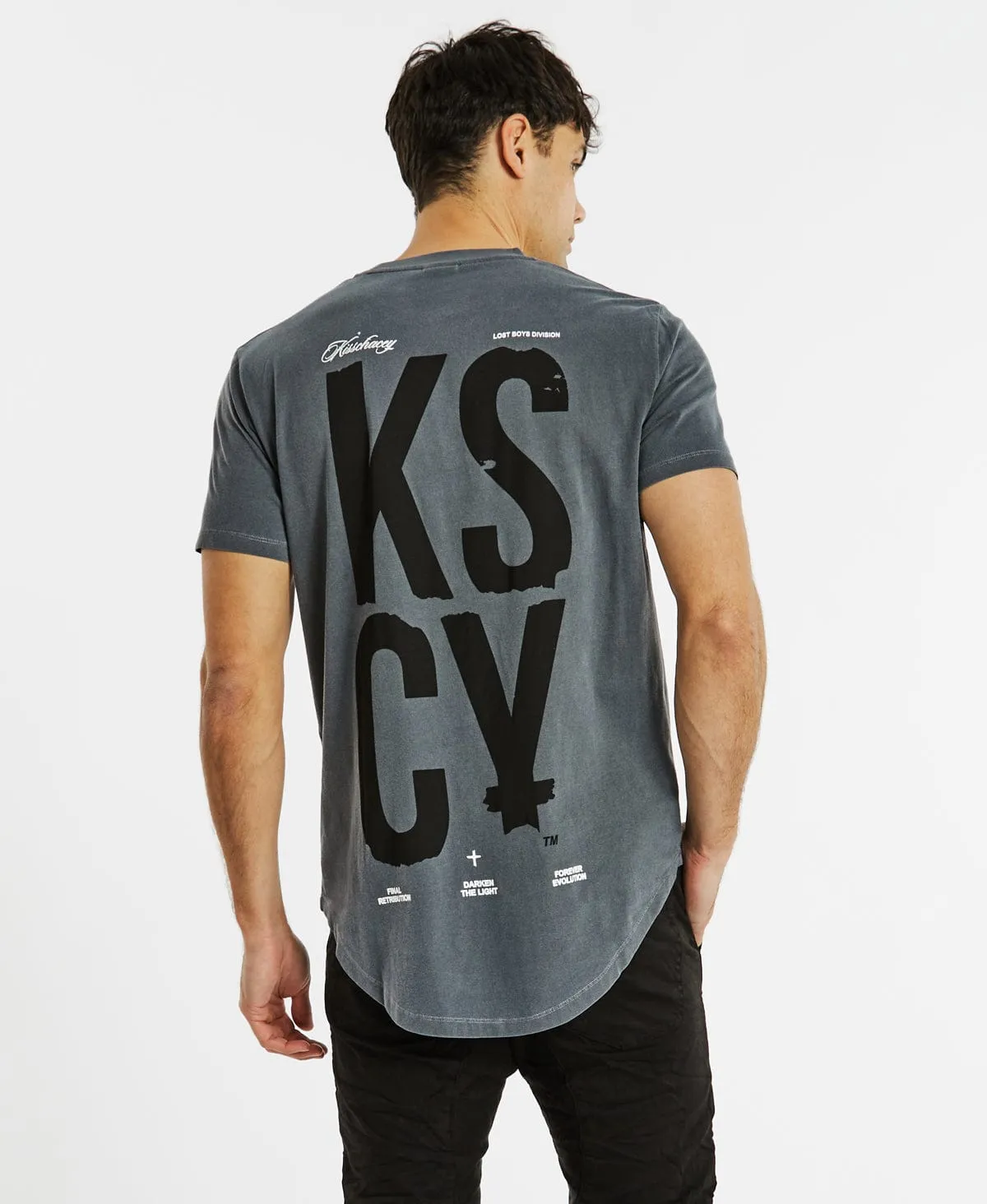 California Dual Curved T-Shrt Pigment Castlerock Grey sold by Neverland