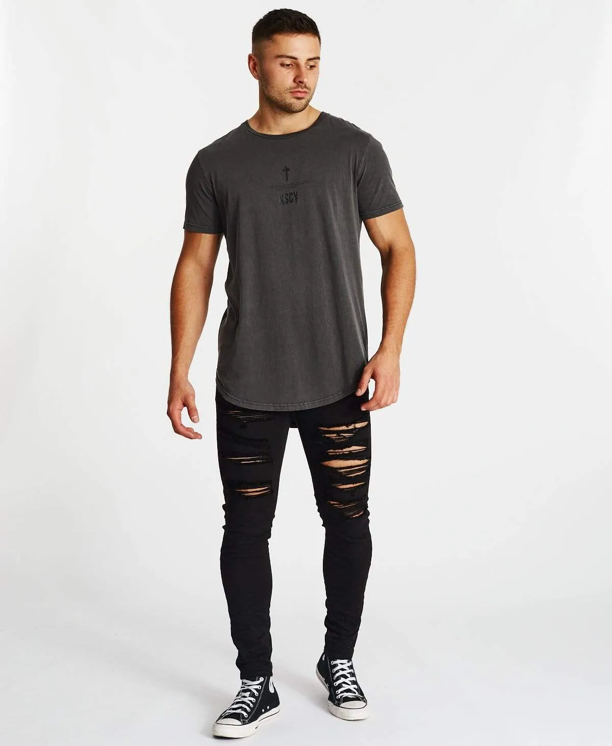 Dreamer Dual Curved T-Shirt Pigment Asphalt sold by Neverland product image thumbnail 5