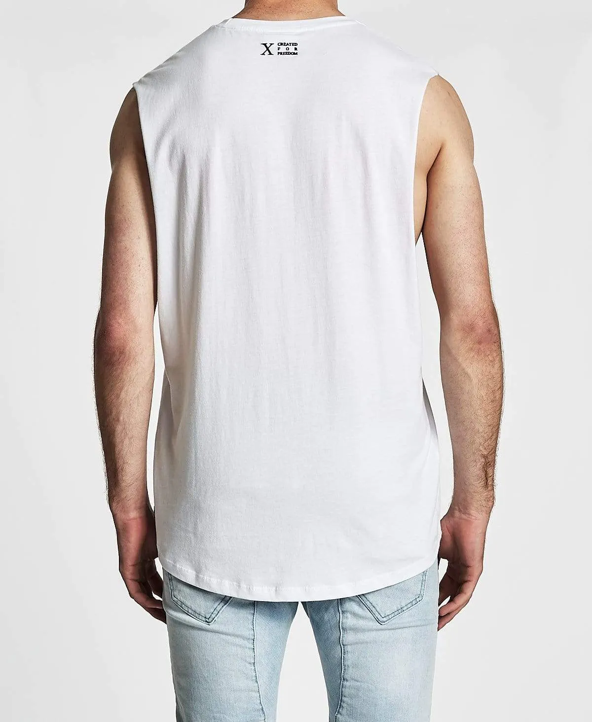 Wonder Scoop Back Muscle Tee White sold by Neverland product image thumbnail 2