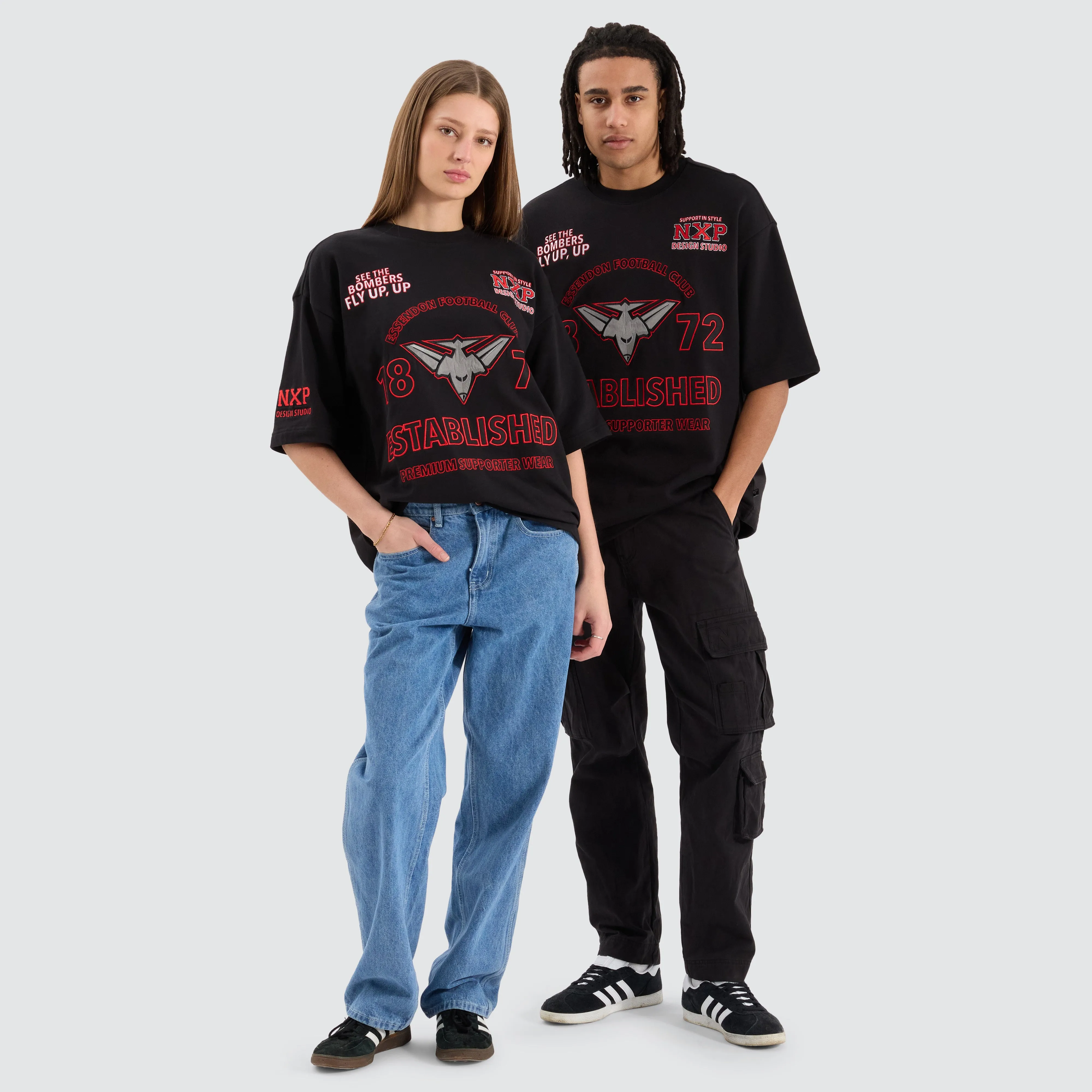 Essendon Bombers AFL Mega Loopback Tee Jet Black sold by Neverland product image thumbnail 3