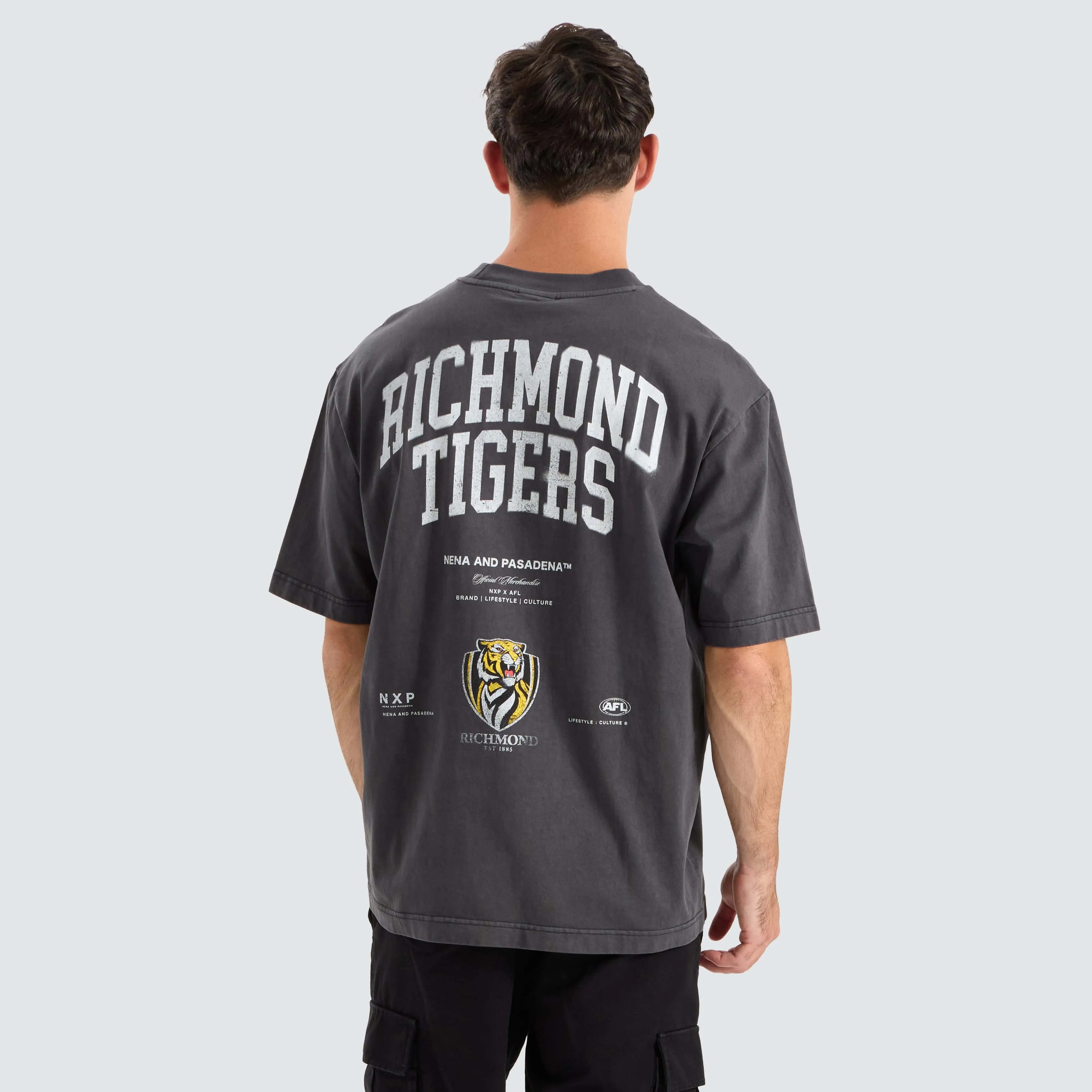 Richmond Tigers AFL Oversized Tee Pigment Black sold by Neverland product image thumbnail 4