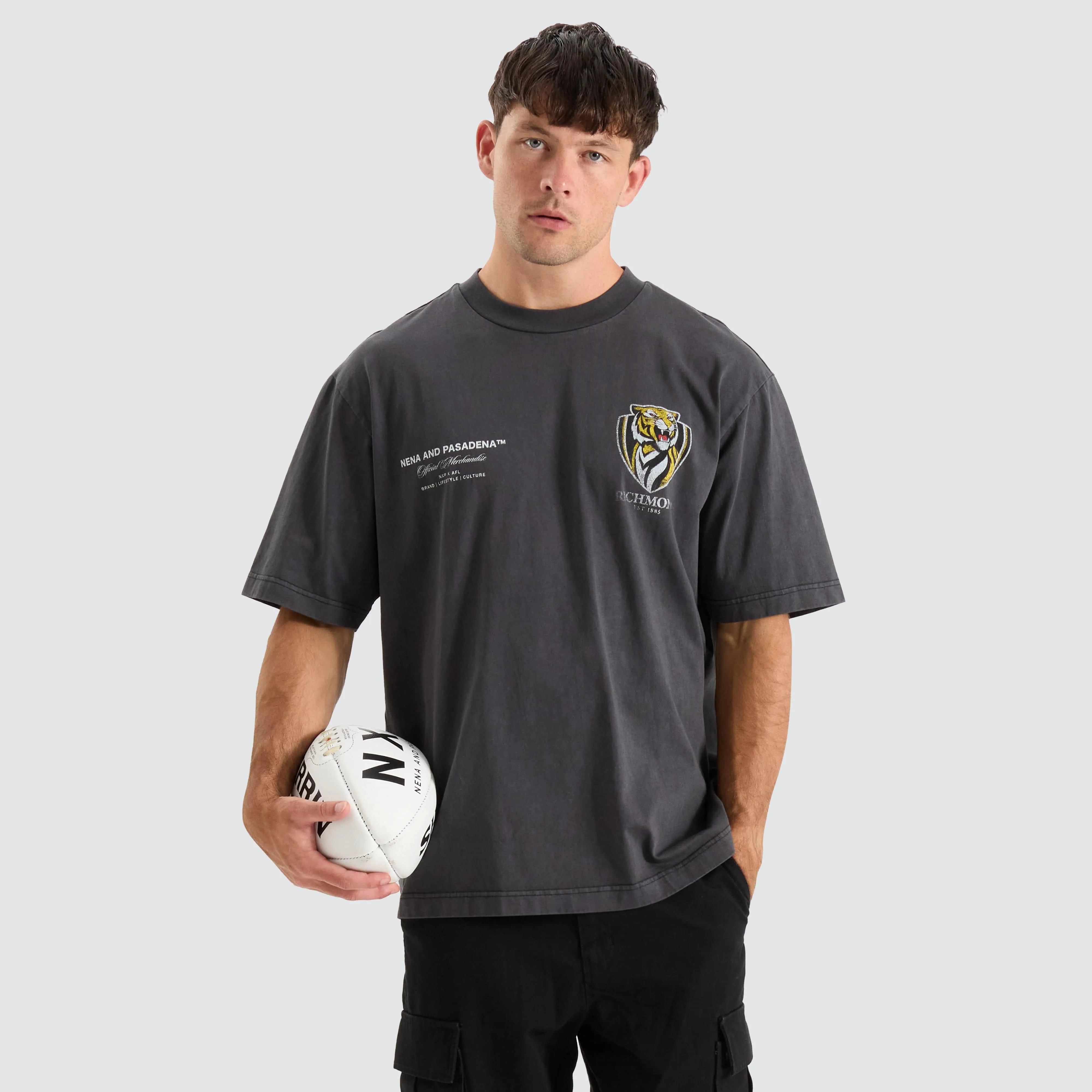 Richmond Tigers AFL Oversized Tee Pigment Black sold by Neverland product image thumbnail 2