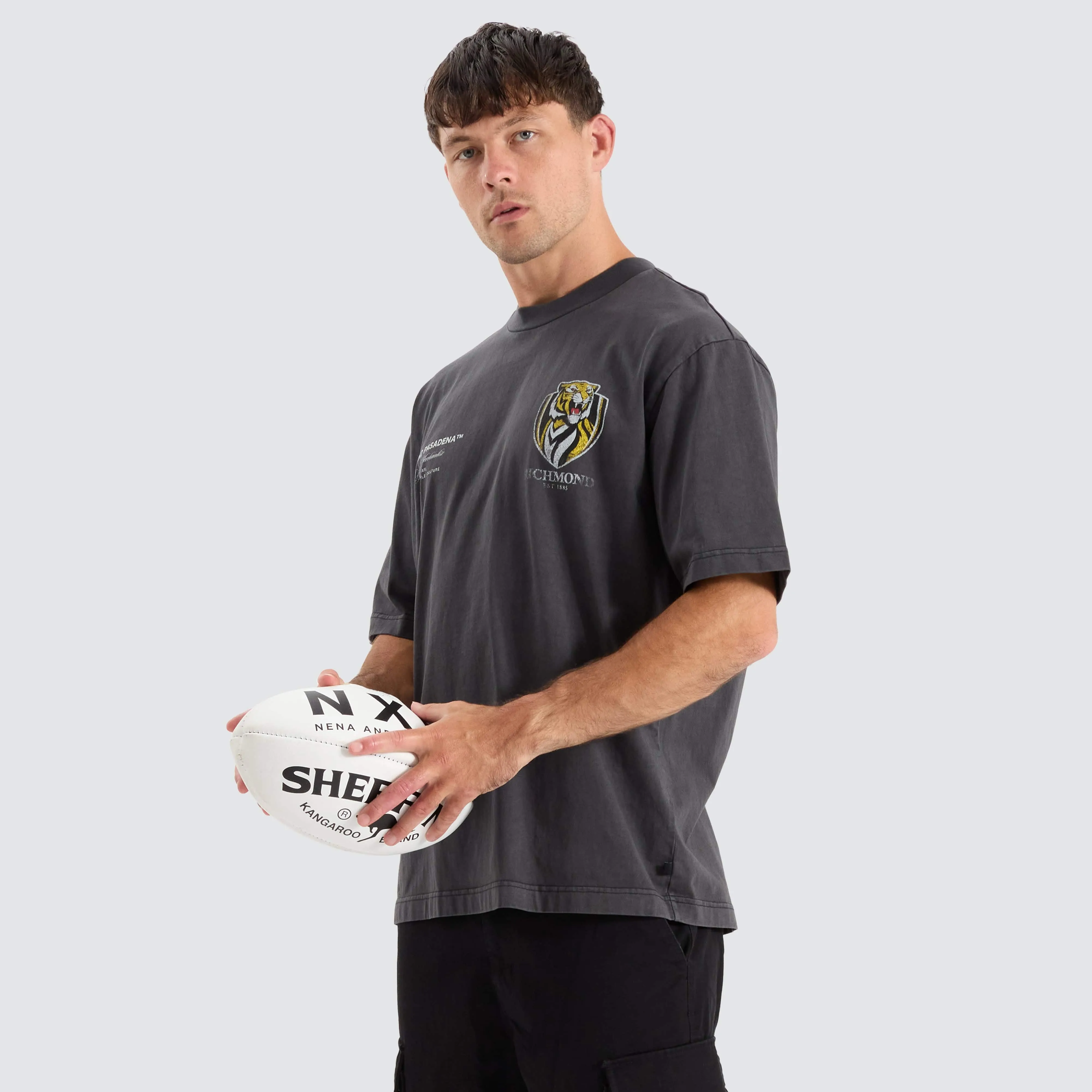 Richmond Tigers AFL Oversized Tee Pigment Black sold by Neverland product image thumbnail 3