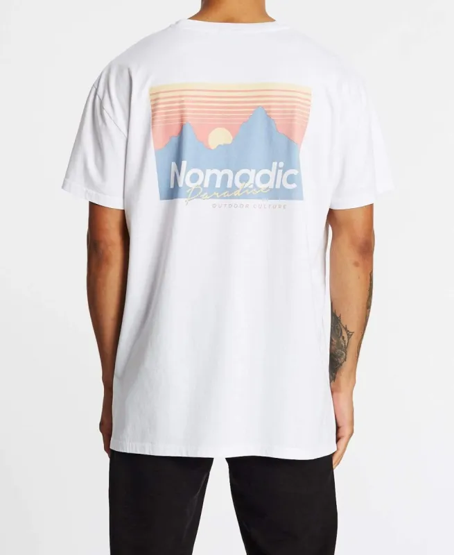 Sunset Custom Fit T-Shirt White made by Neverland