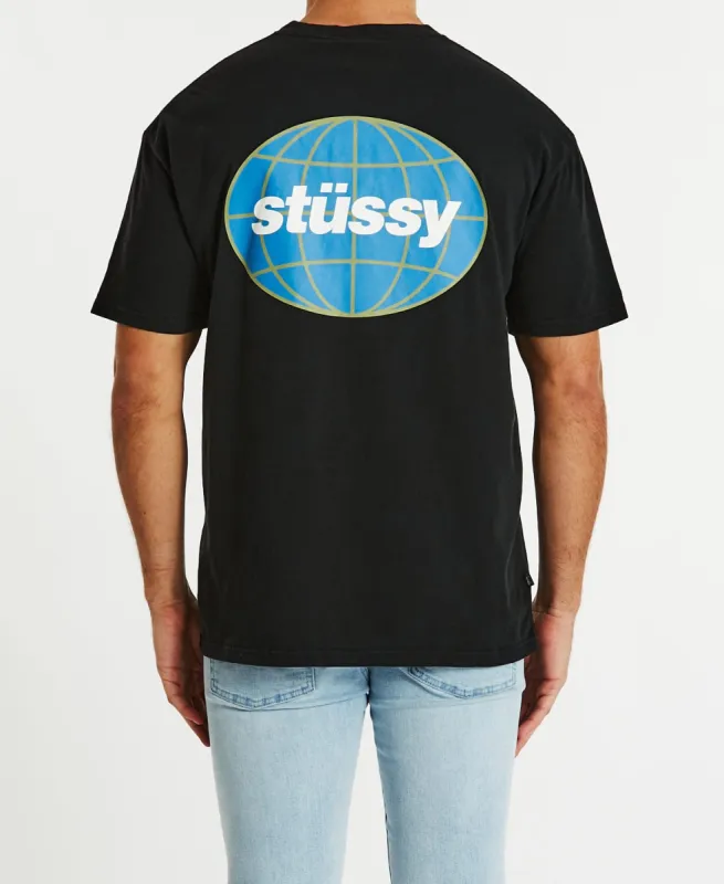 Worldwide Italic 50/50 SS T-Shirt Pigment Black sold by Neverland