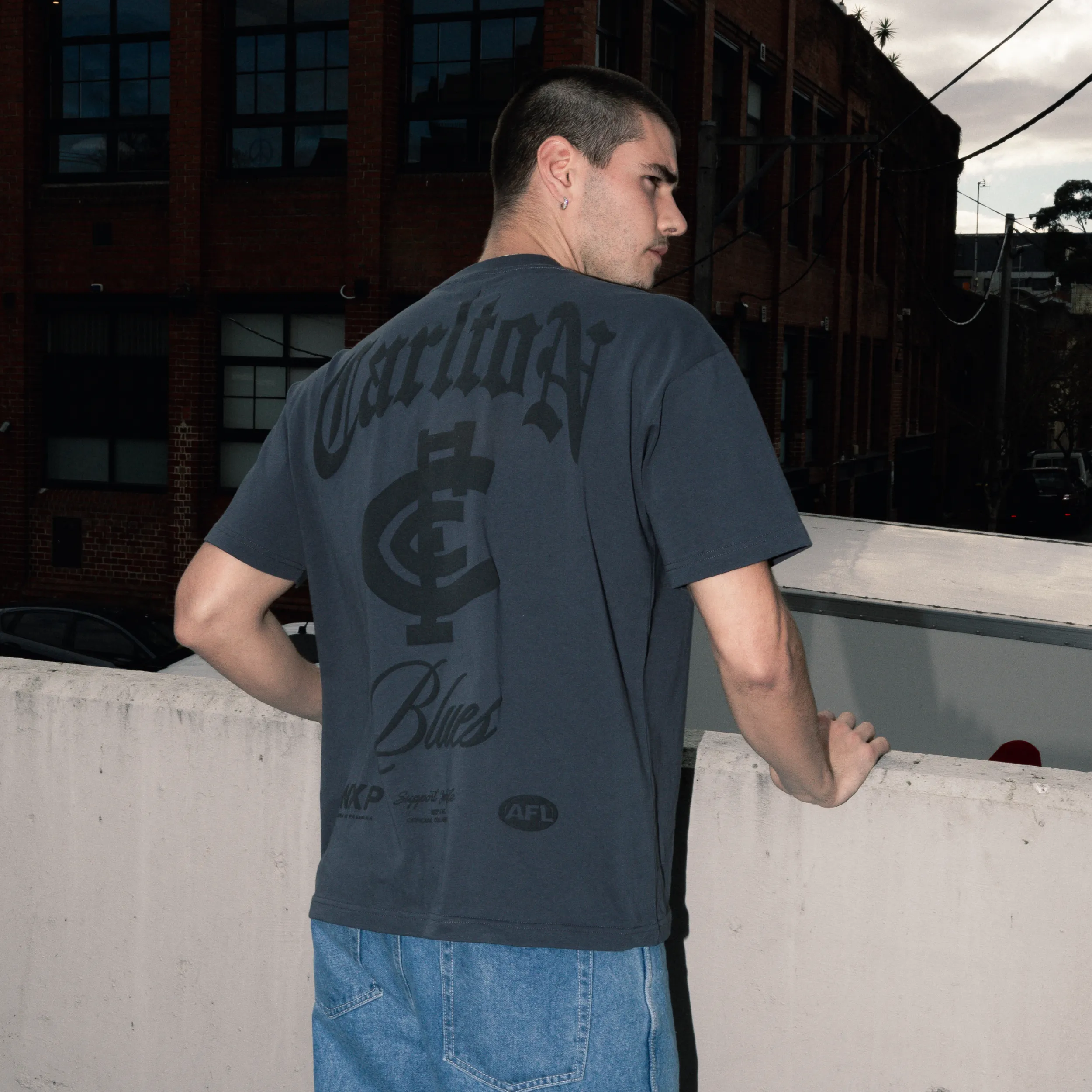 Carlton Blues AFL Heavy Raptor Tee Asphalt sold by Neverland product image thumbnail 2