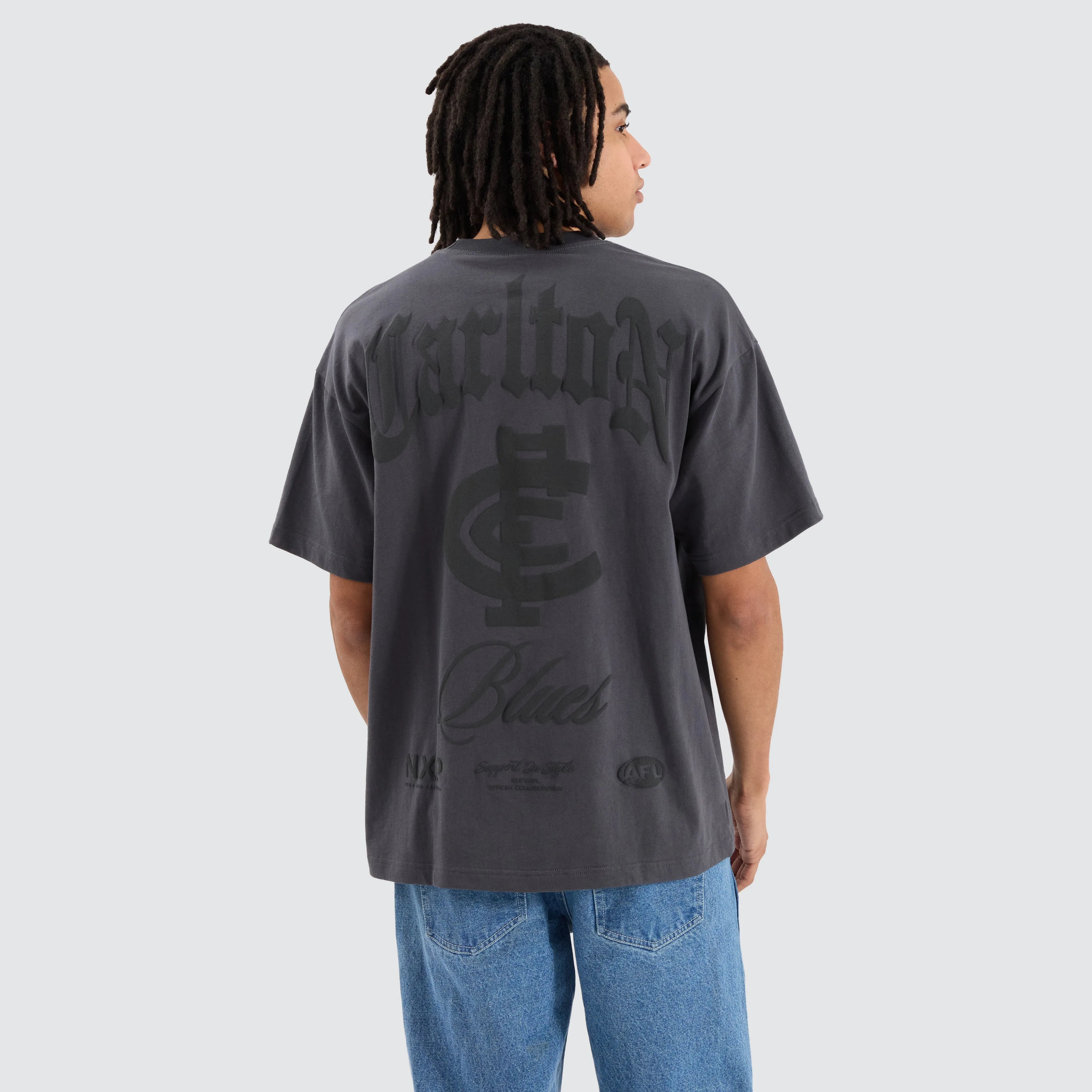 Carlton Blues AFL Heavy Raptor Tee Asphalt sold by Neverland product image thumbnail 5