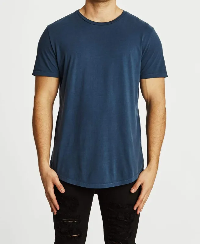 Higher Baseball T-Shirt Pigment Petrol Blue sold by Neverland