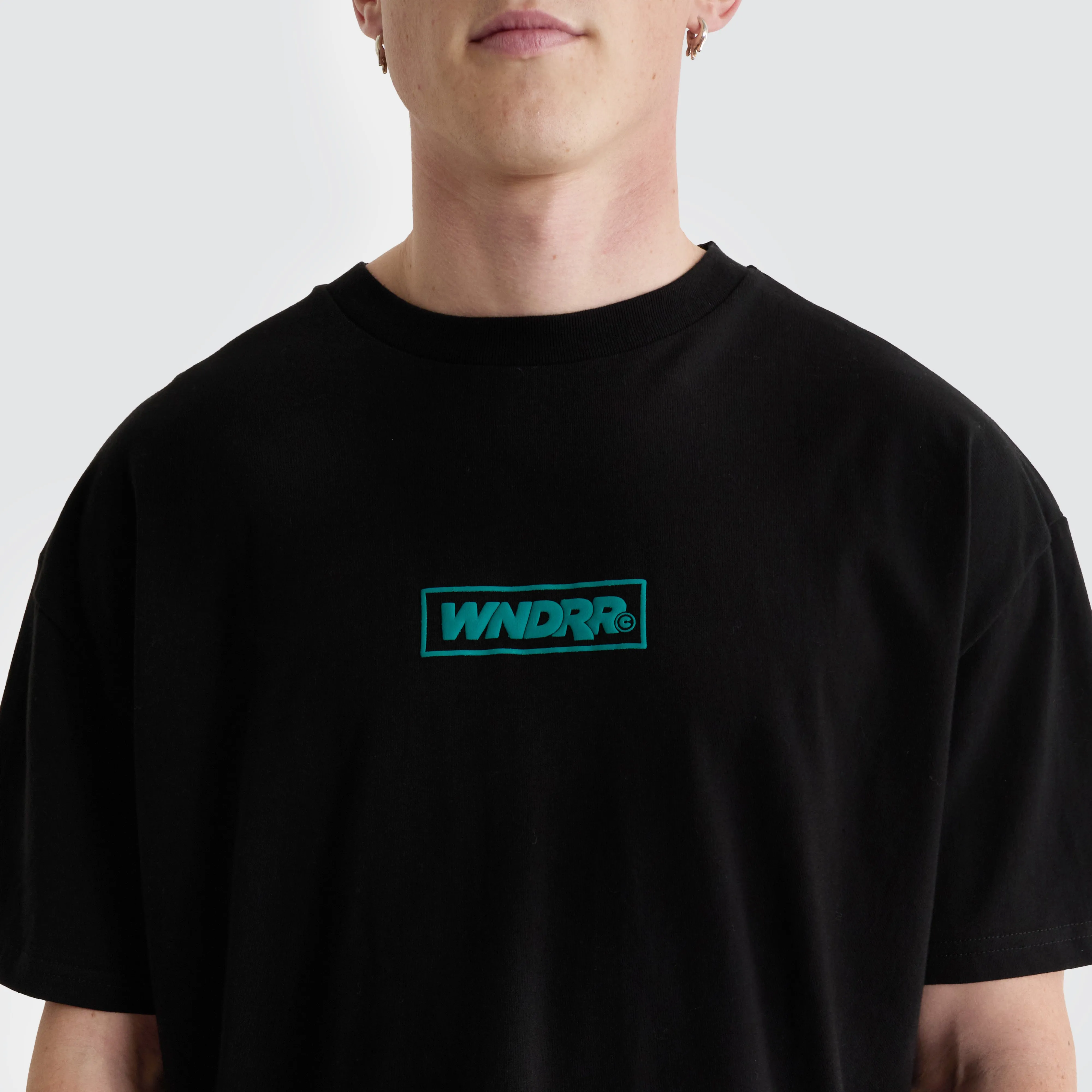 Scrawl Box Fit Tee Black sold by Neverland product image thumbnail 4