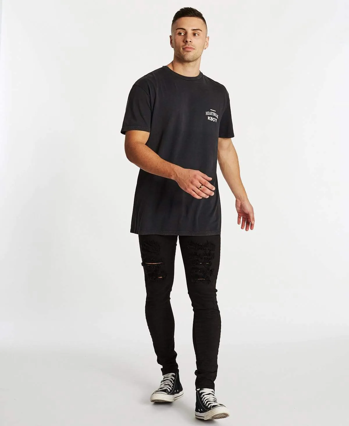 Violence Relaxed T-Shirt Heavy Metal Black sold by Neverland product image thumbnail 4