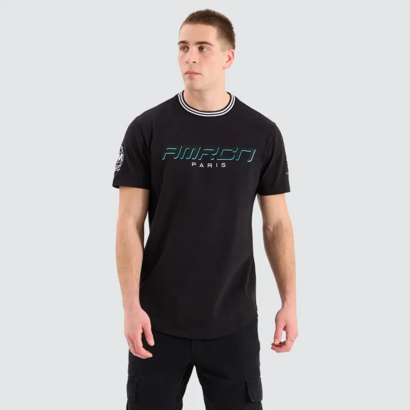 Samwise Dual Curved Tee Jet Black sold by Neverland