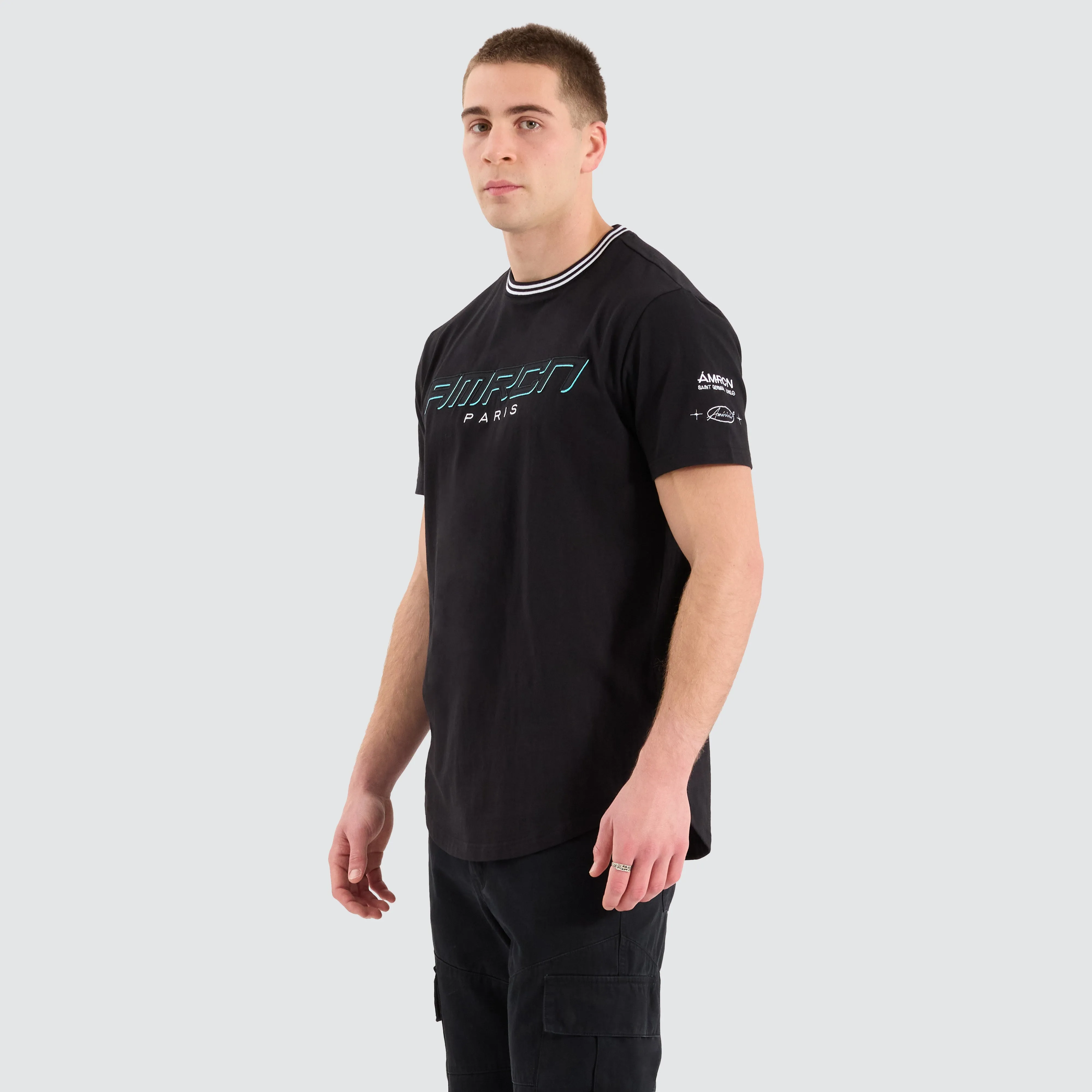 Samwise Dual Curved Tee Jet Black sold by Neverland product image thumbnail 3