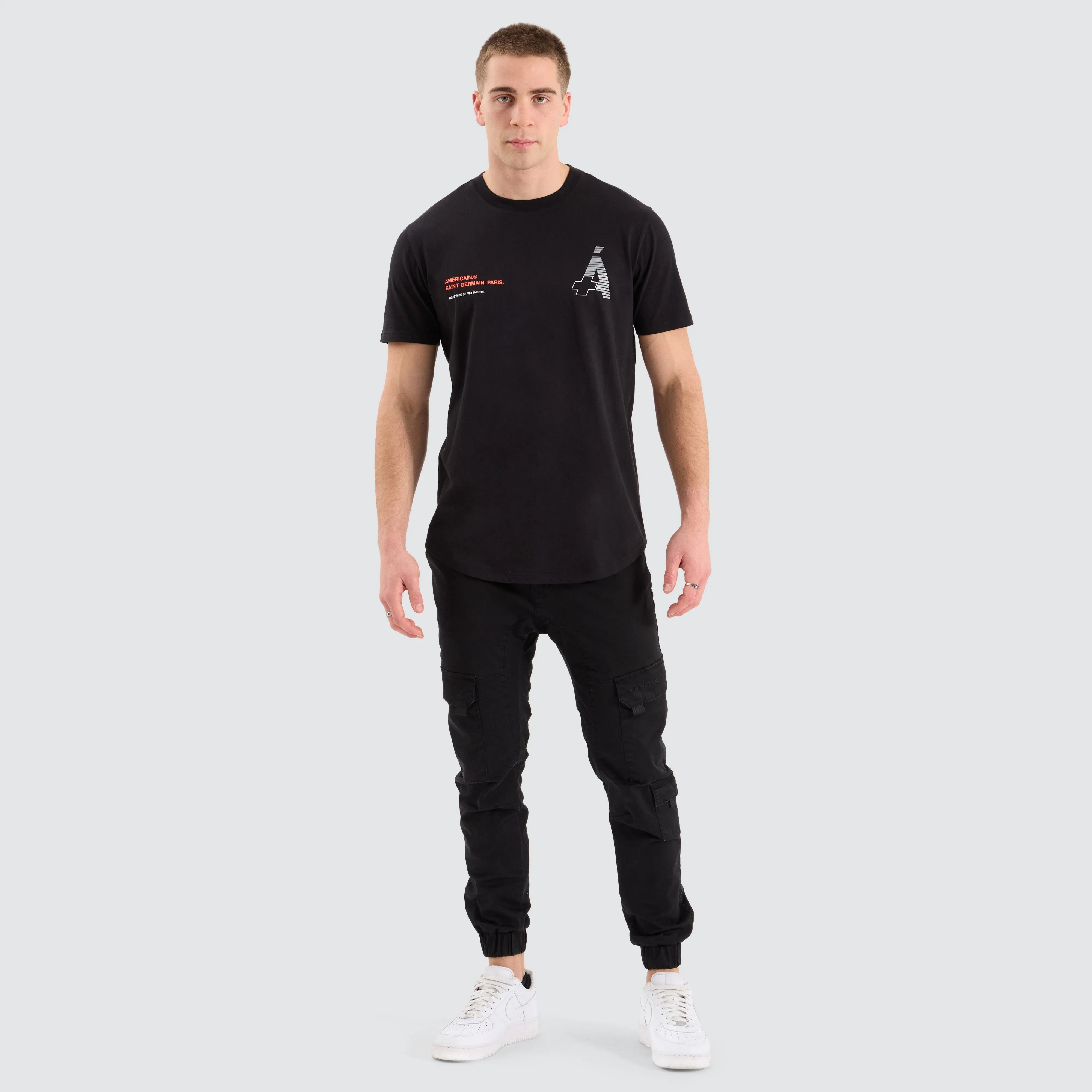 Meriadoc Dual Curved Tee Jet Black sold by Neverland product image thumbnail 4