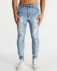 Spartan Denim Jogger Pants Worn'N'Torn sold by Neverland
